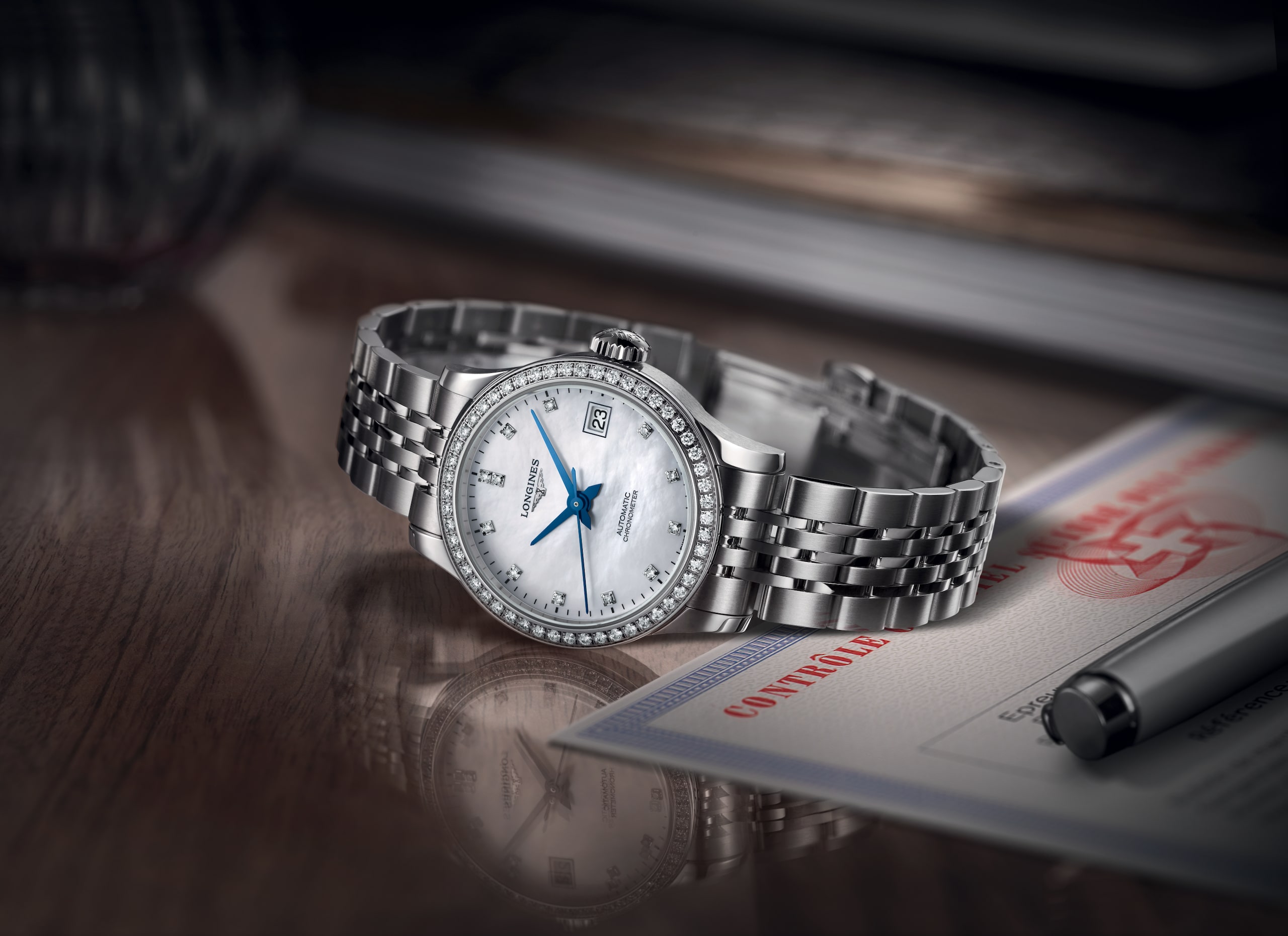 Longines RECORD automatico acciaio inossidabile Watch - L2.320.0.87.6