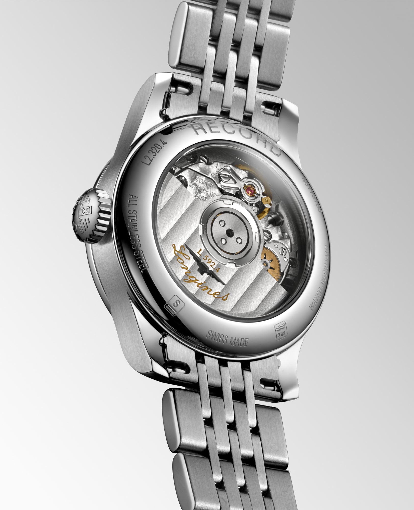 RECORD Automatic, Stainless Steel, White Mother-of-pearl Dial