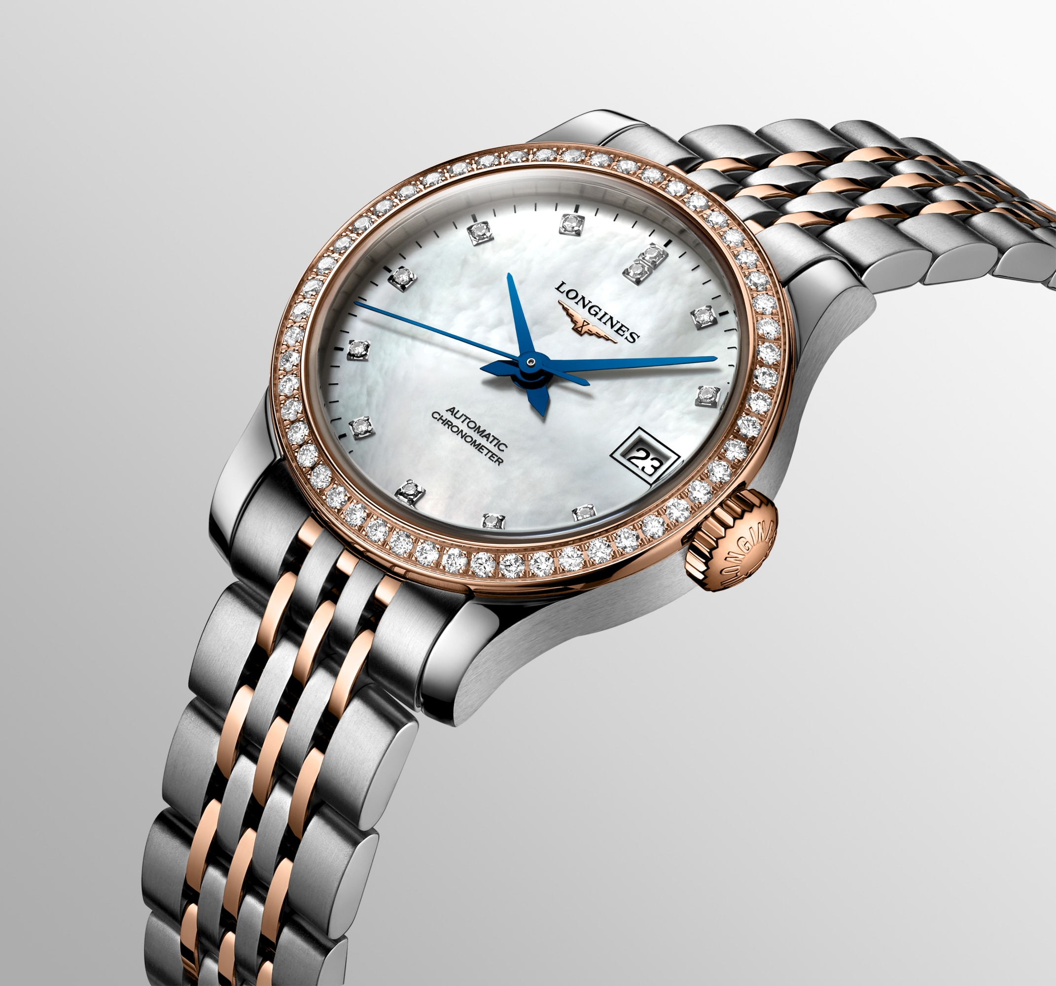RECORD | Ø 26.00 mm, White Mother-of-pearl | L2.320.5.89.7