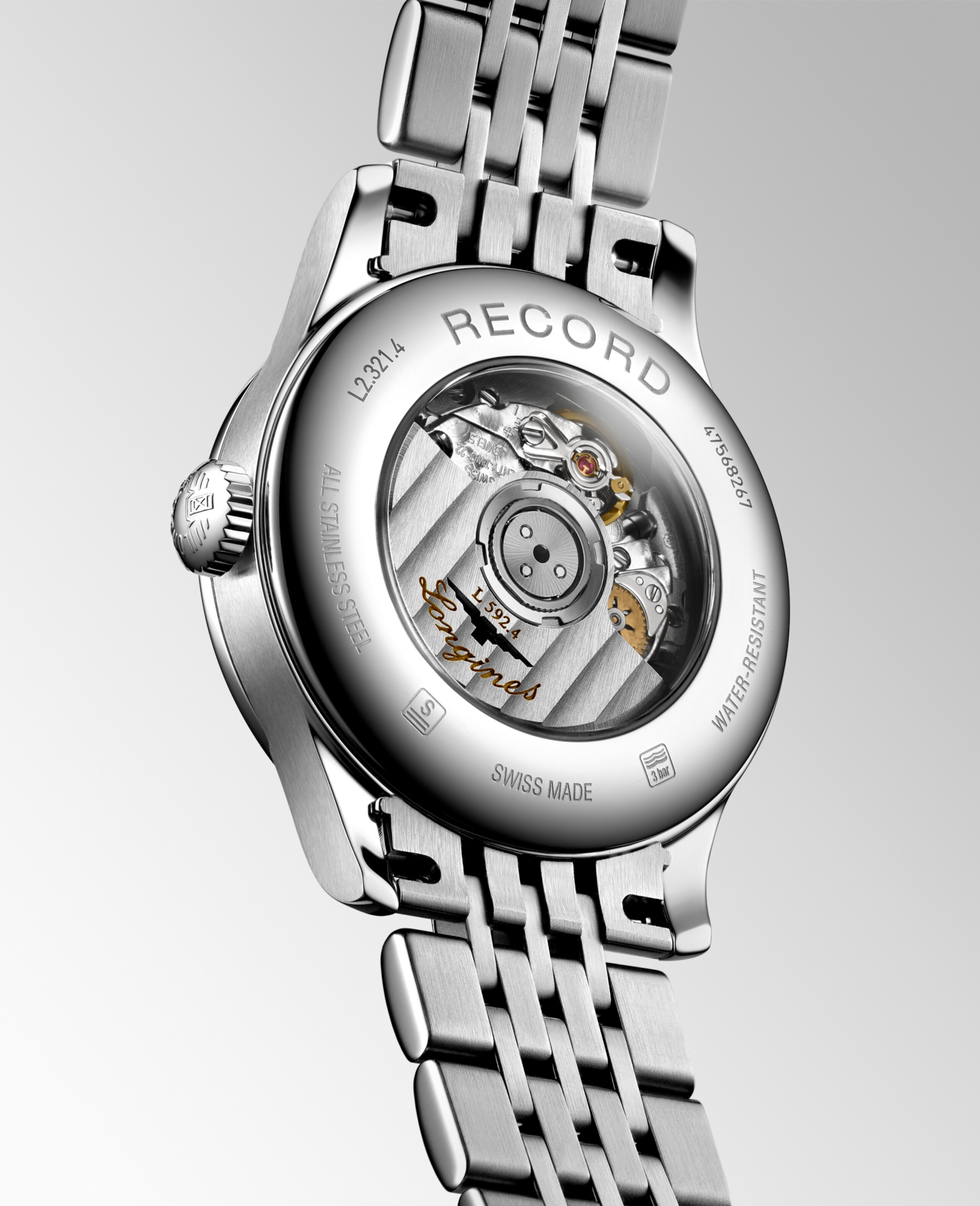Longines RECORD Automatic Stainless steel Watch - L2.321.4.11.6