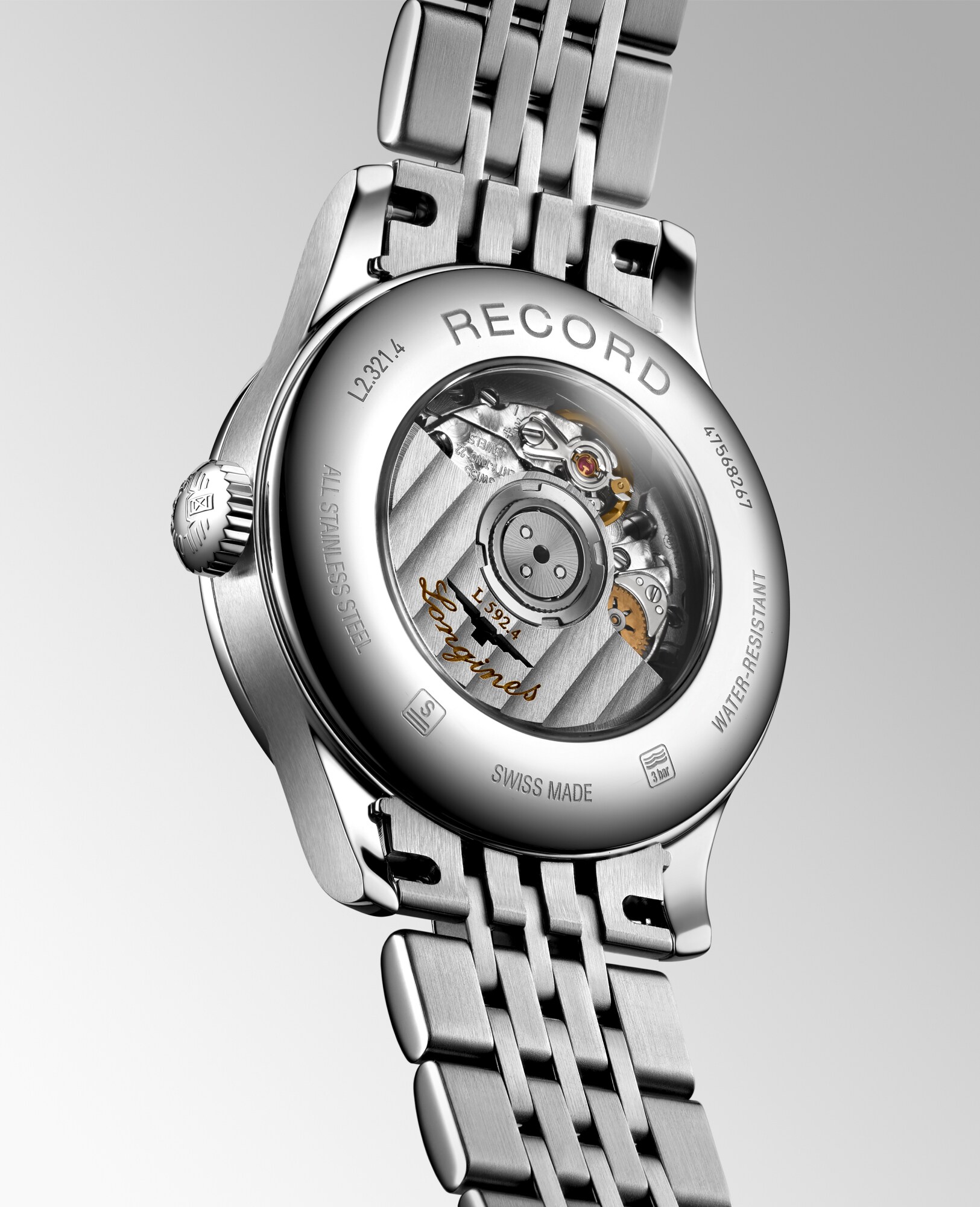 RECORD Automatic, Stainless Steel, White Mother-of-pearl Dial