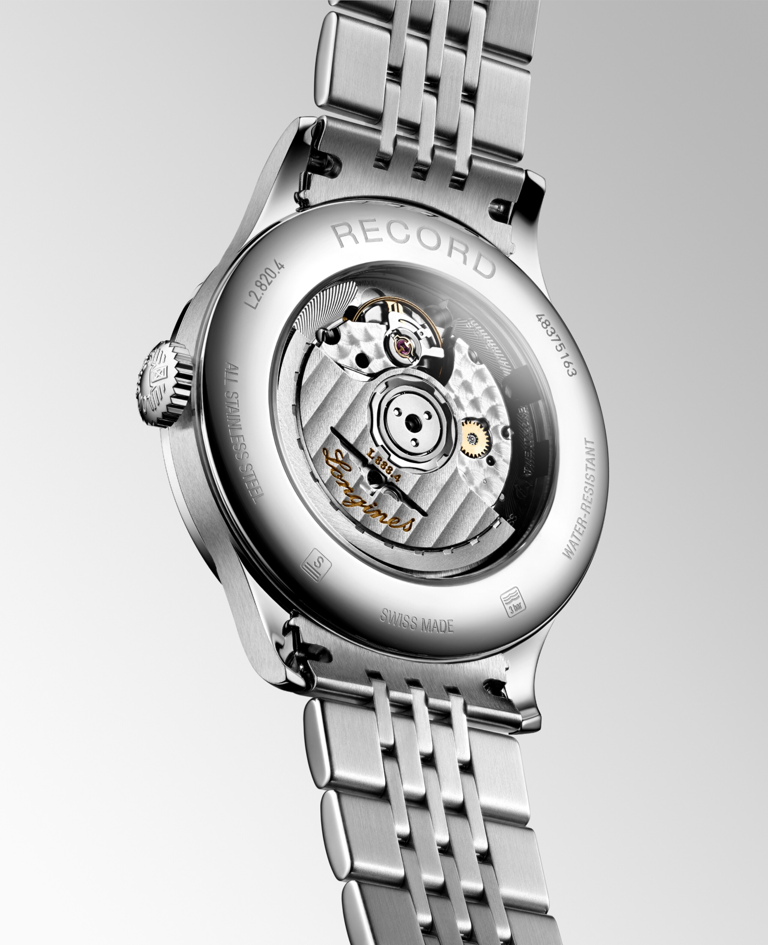 Longines RECORD Automatic Stainless steel Watch - L2.820.4.11.6