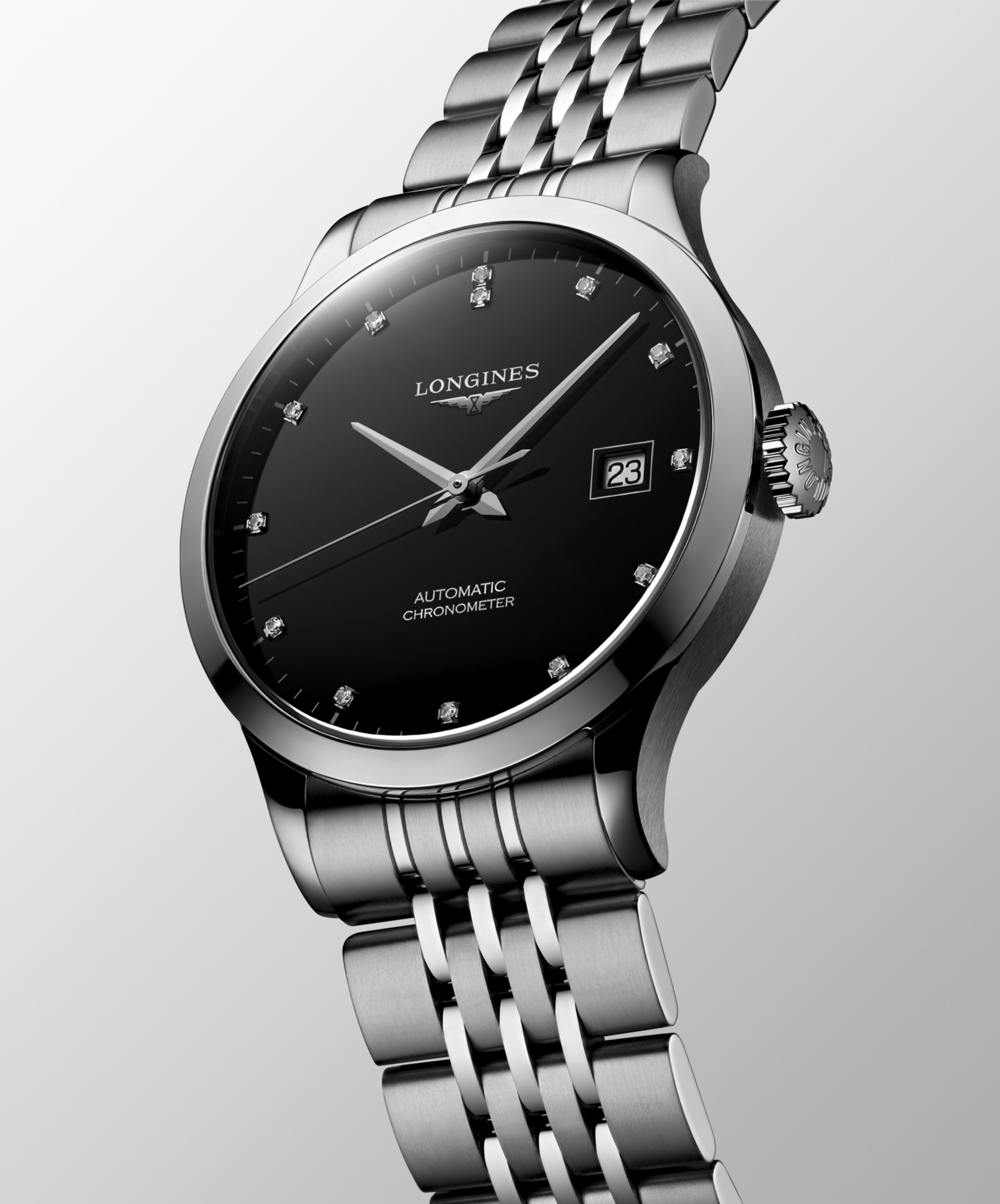 Longines RECORD Automatic Stainless steel Watch - L2.820.4.57.6