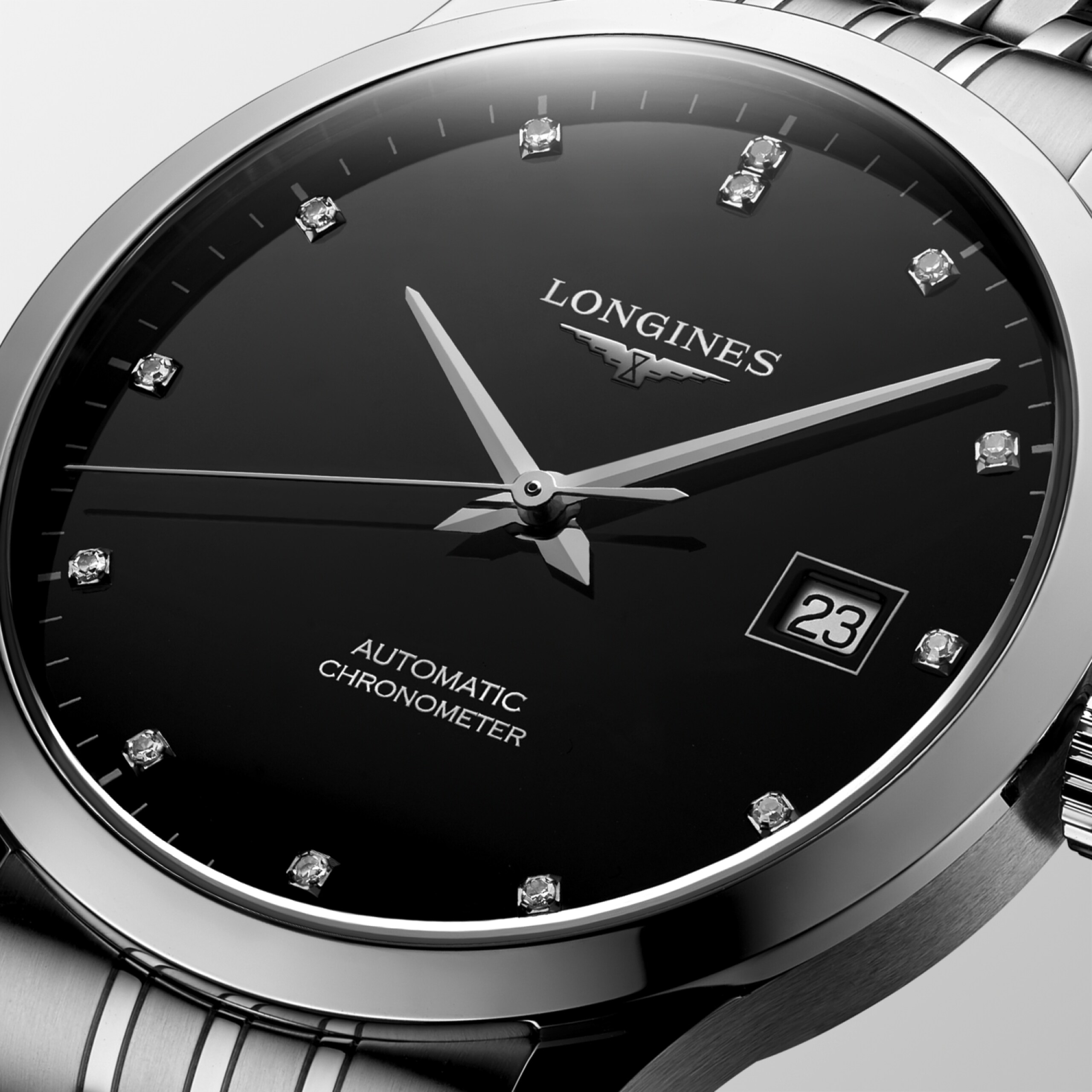 Longines RECORD Automatic Stainless steel Watch - L2.820.4.57.6
