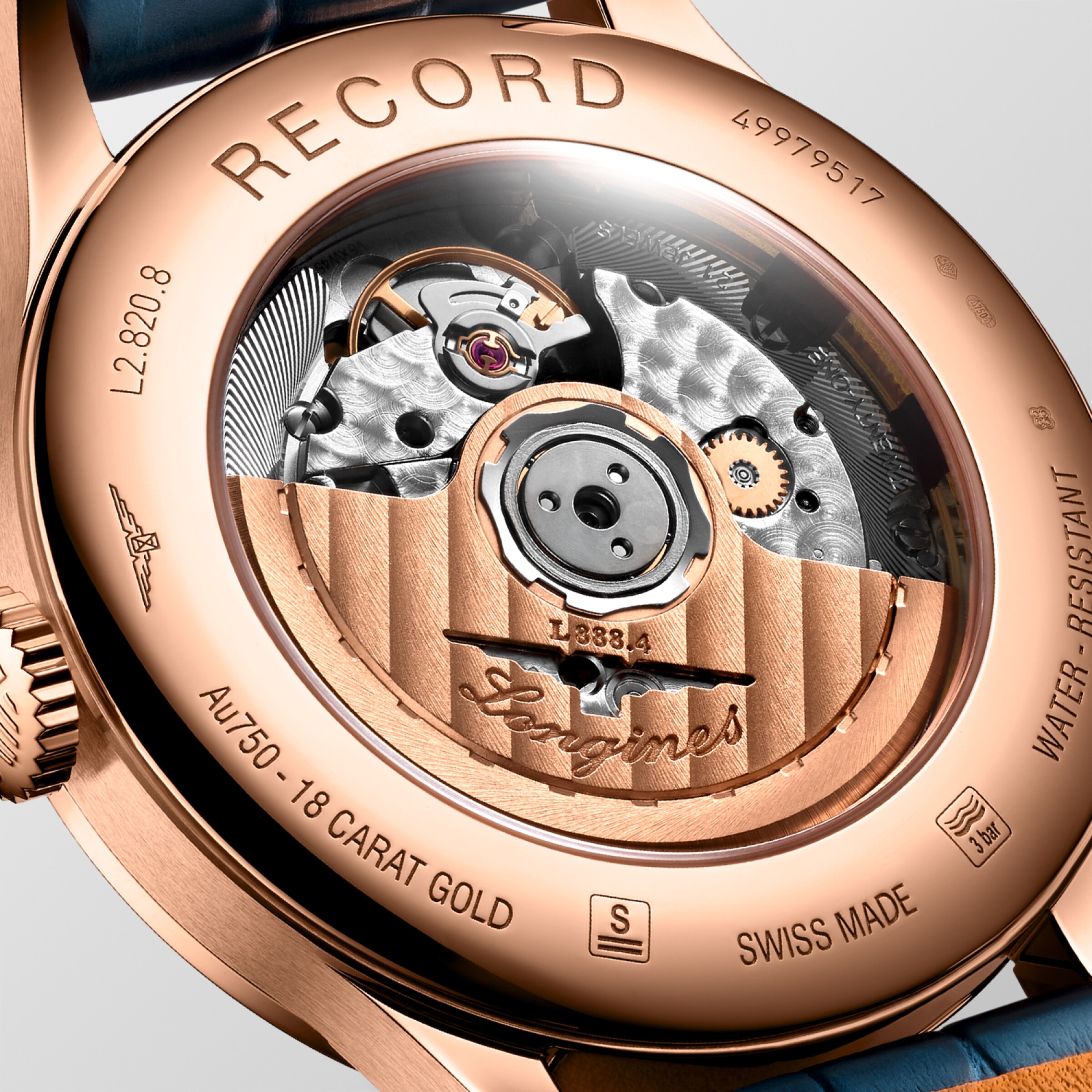 Longines RECORD Automatic 18 karat pink gold Watch - L2.820.8.92.2