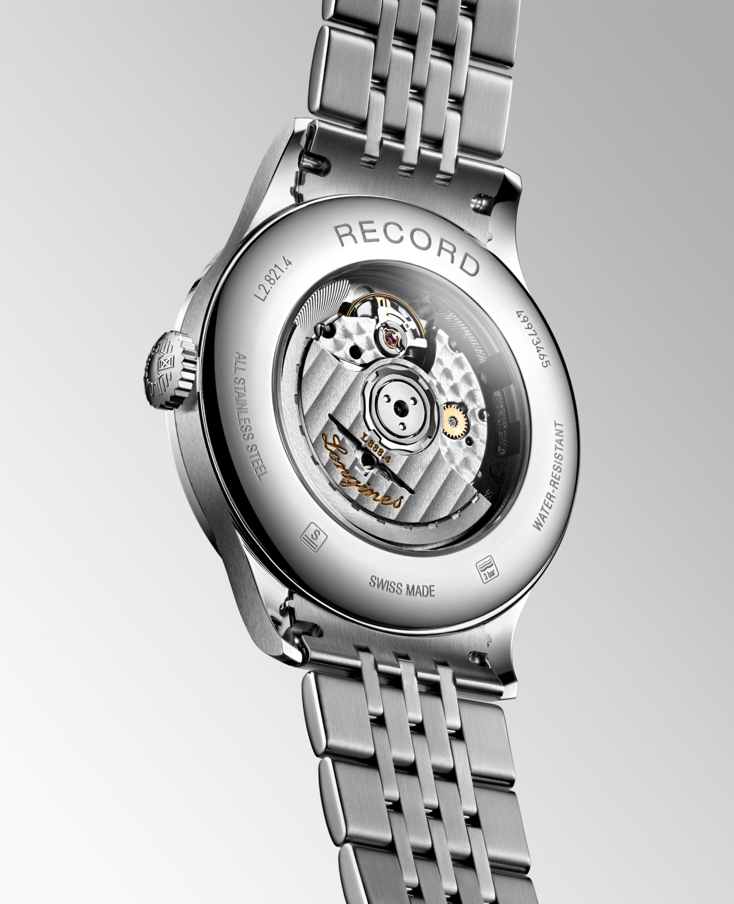 Longines RECORD Automatic Stainless steel Watch - L2.821.4.11.6