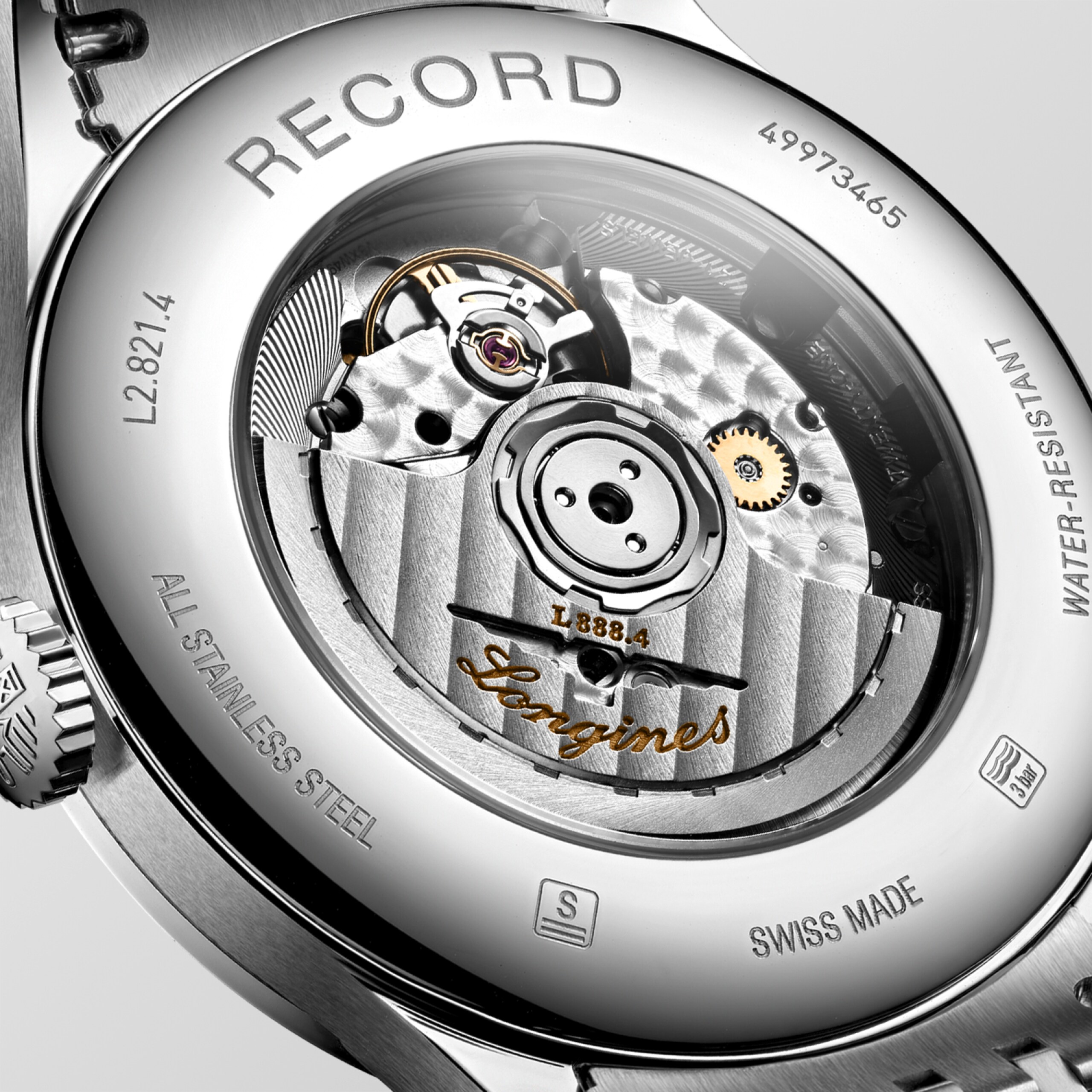 Longines RECORD Automatic Stainless steel Watch - L2.821.4.11.6