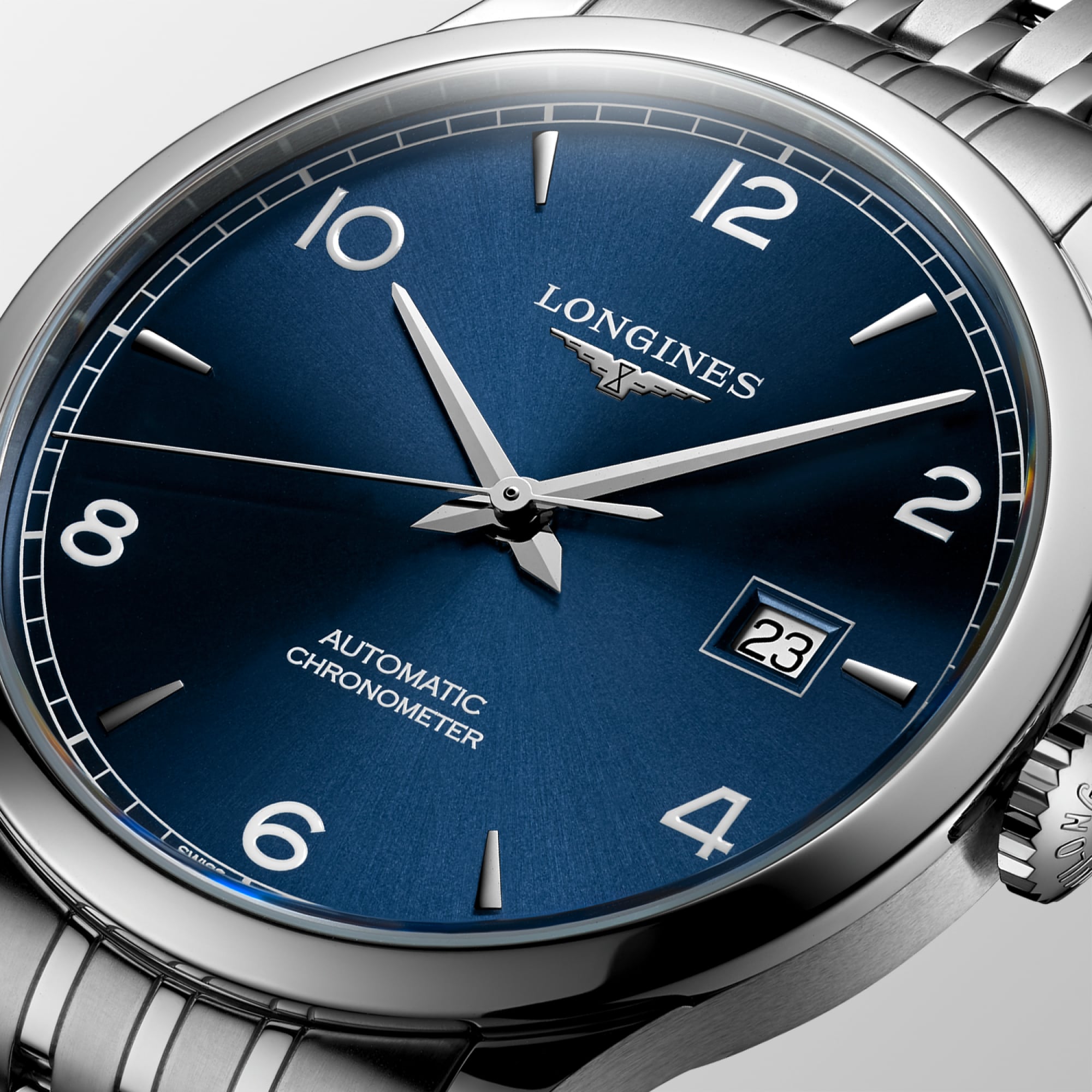 Record Automatic watch 40mm, Sunray blue L28214966 | Longines US