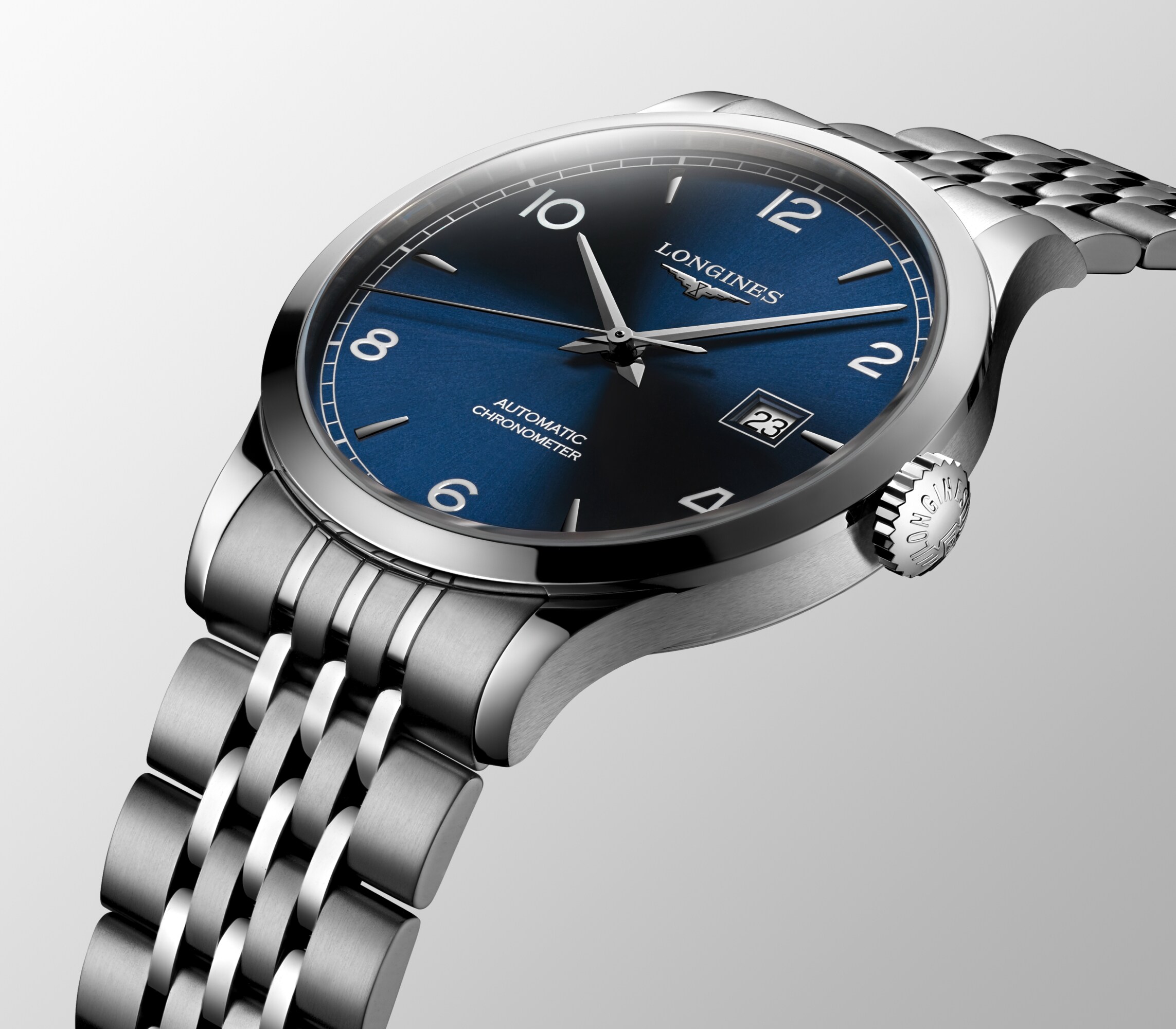 RECORD Automatic, Stainless Steel, Sunray Blue Dial, Bracelet