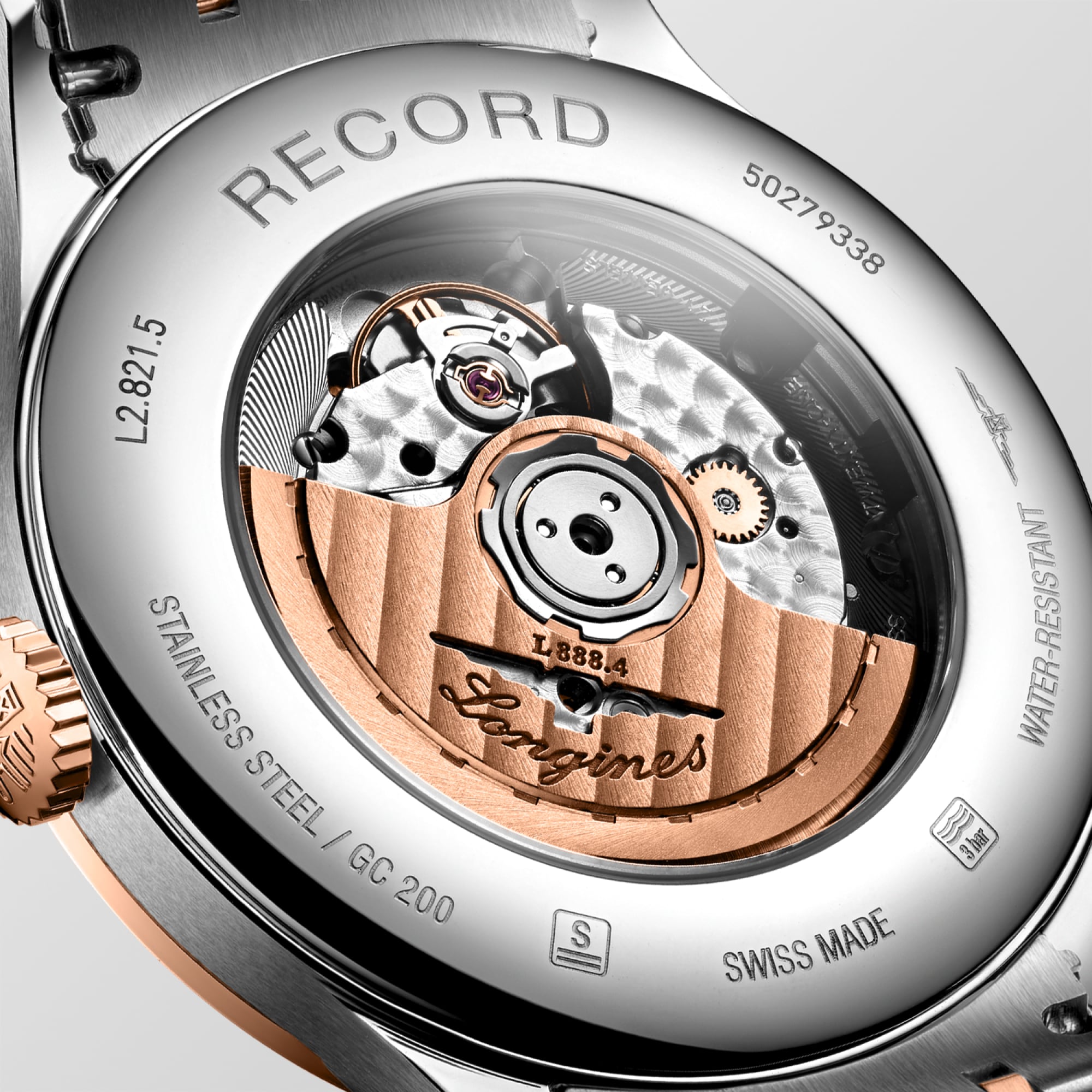 RECORD Automatic, Stainless Steel And 18 Karat Pink Gold Cap RECORD Automatic, Stainless Steel And 18 Karat Pink Gold Cap