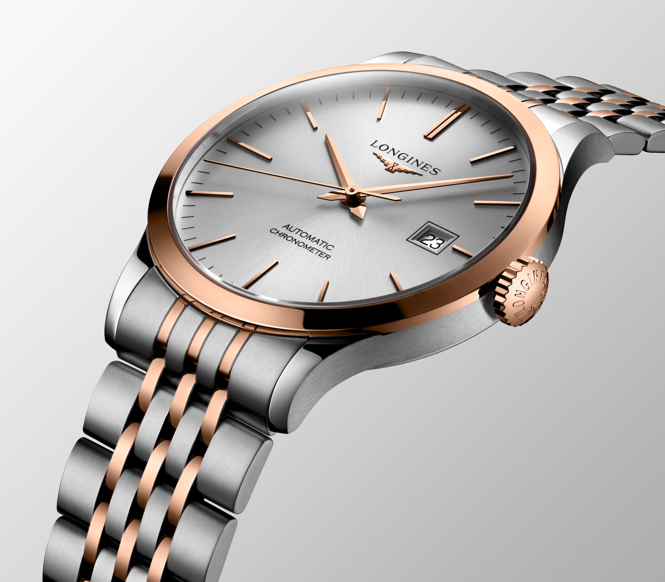 Record Automatic watch 40mm, Sunray silver L28215727 | Longines US