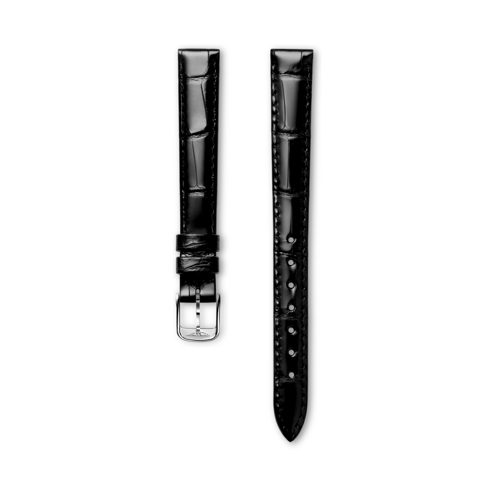 ロンジン　アリゲーターバンド Bright Black Alligator Strap L682134841, Présence | Longines® US