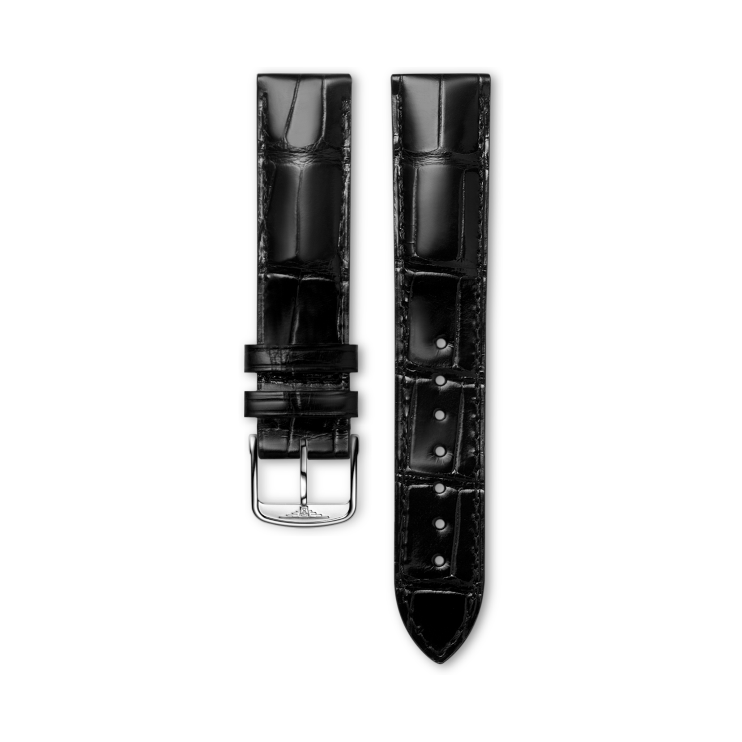 Longines Bright black alligator strap Strap - L682110283 & L649101658