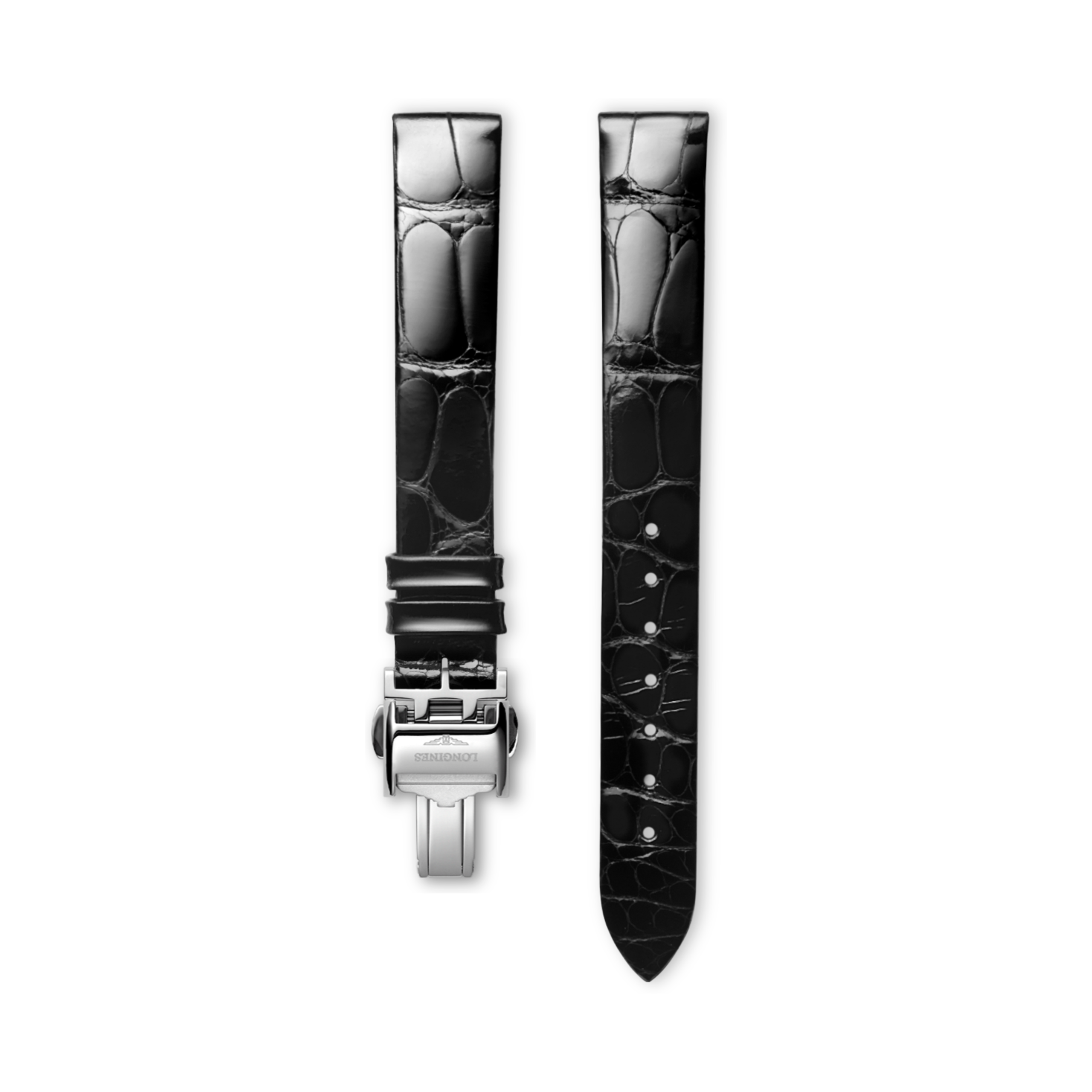 Longines Bright black alligator strap - L682111475 & L639120586