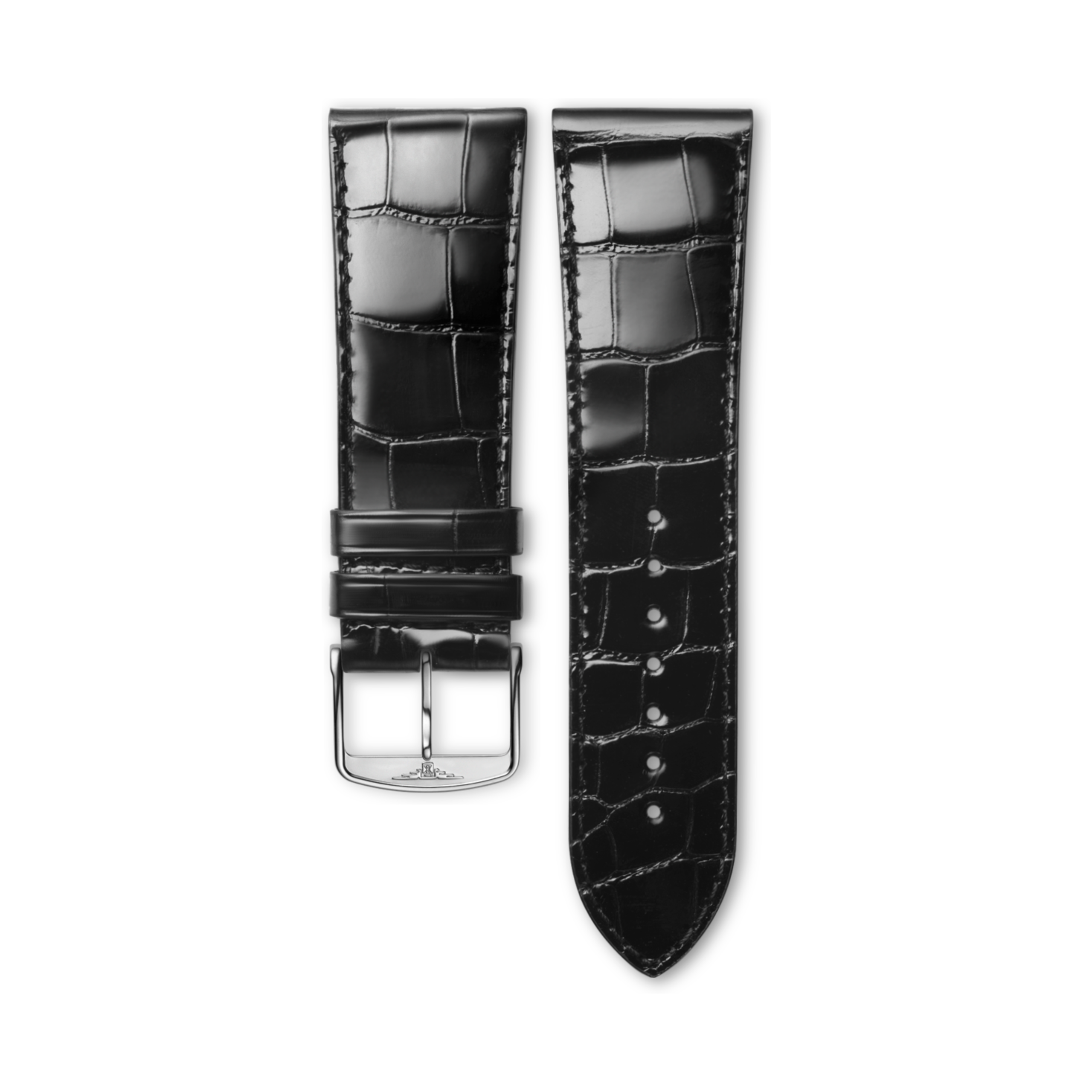 Longines Bright black alligator strap - L682121811 & L649118146