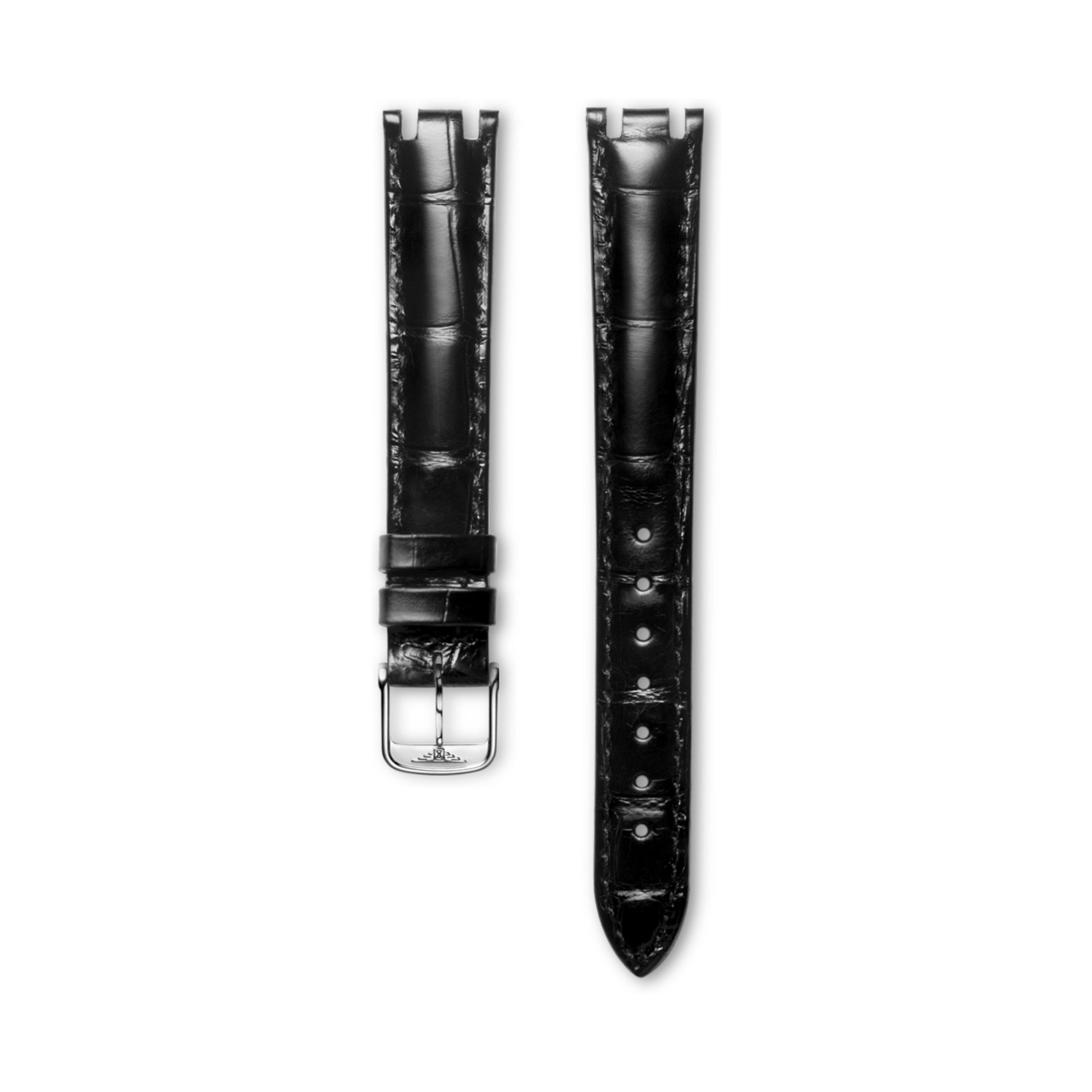 Longines Bright black alligator strap - L682134838 & L649101649
