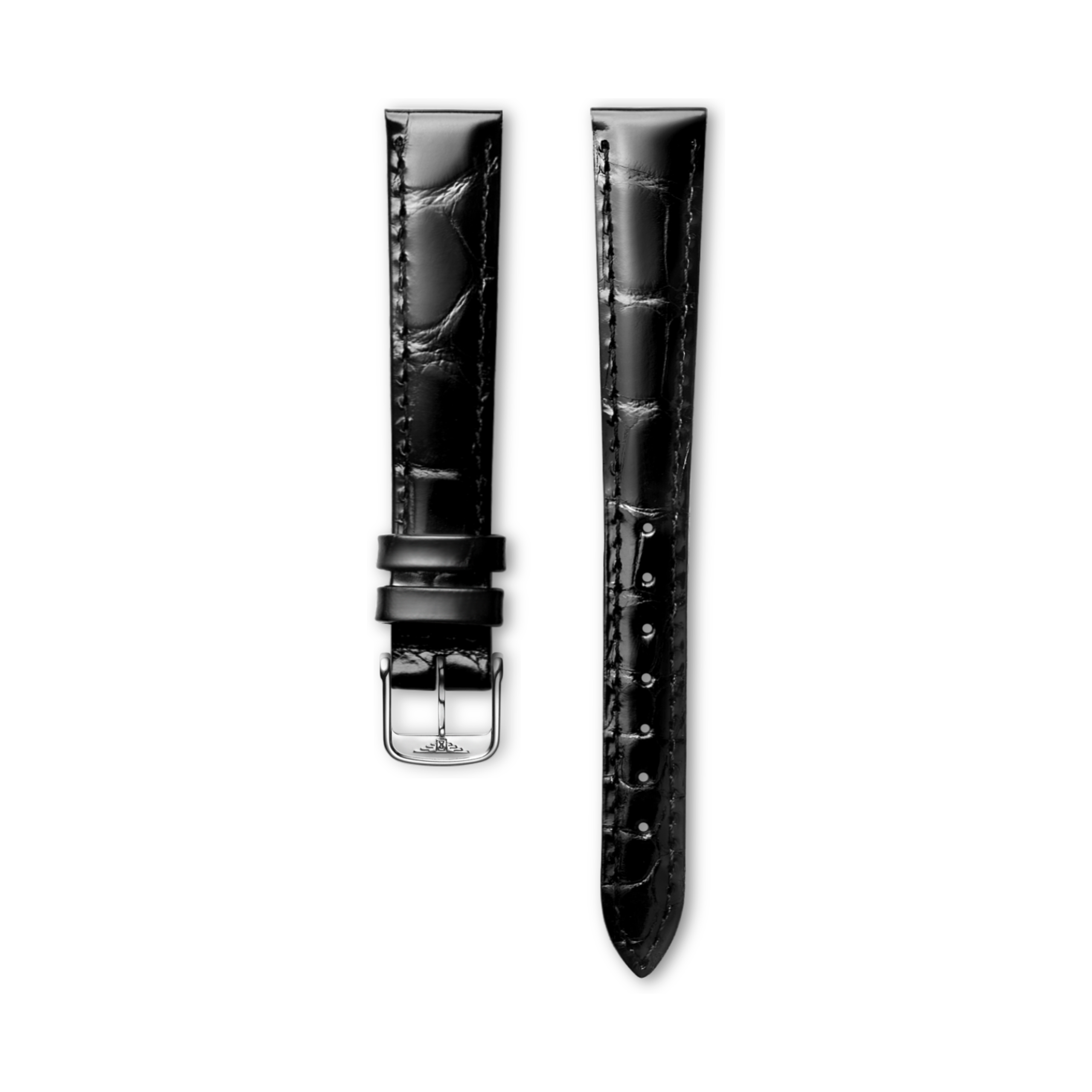 Longines Bright black alligator strap - L682134842 & L649101649