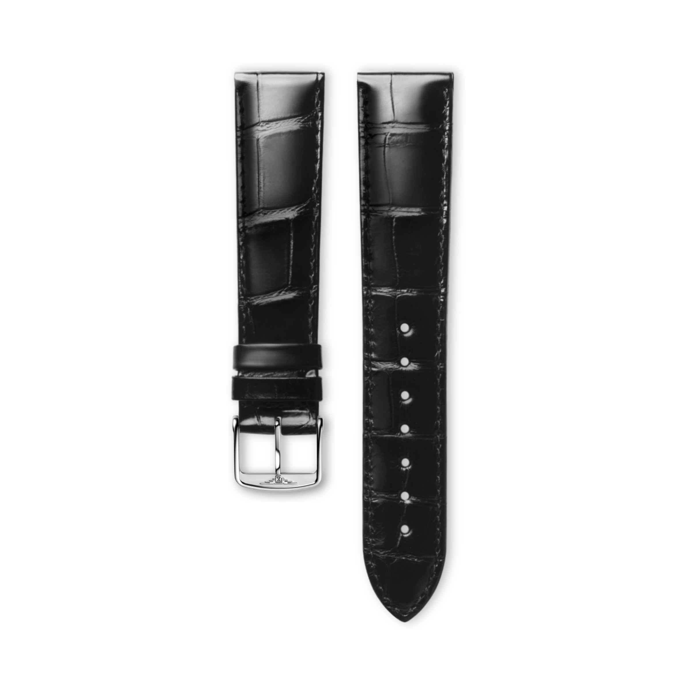 Longines Bright black alligator strap Strap - L682134845 & L649101655