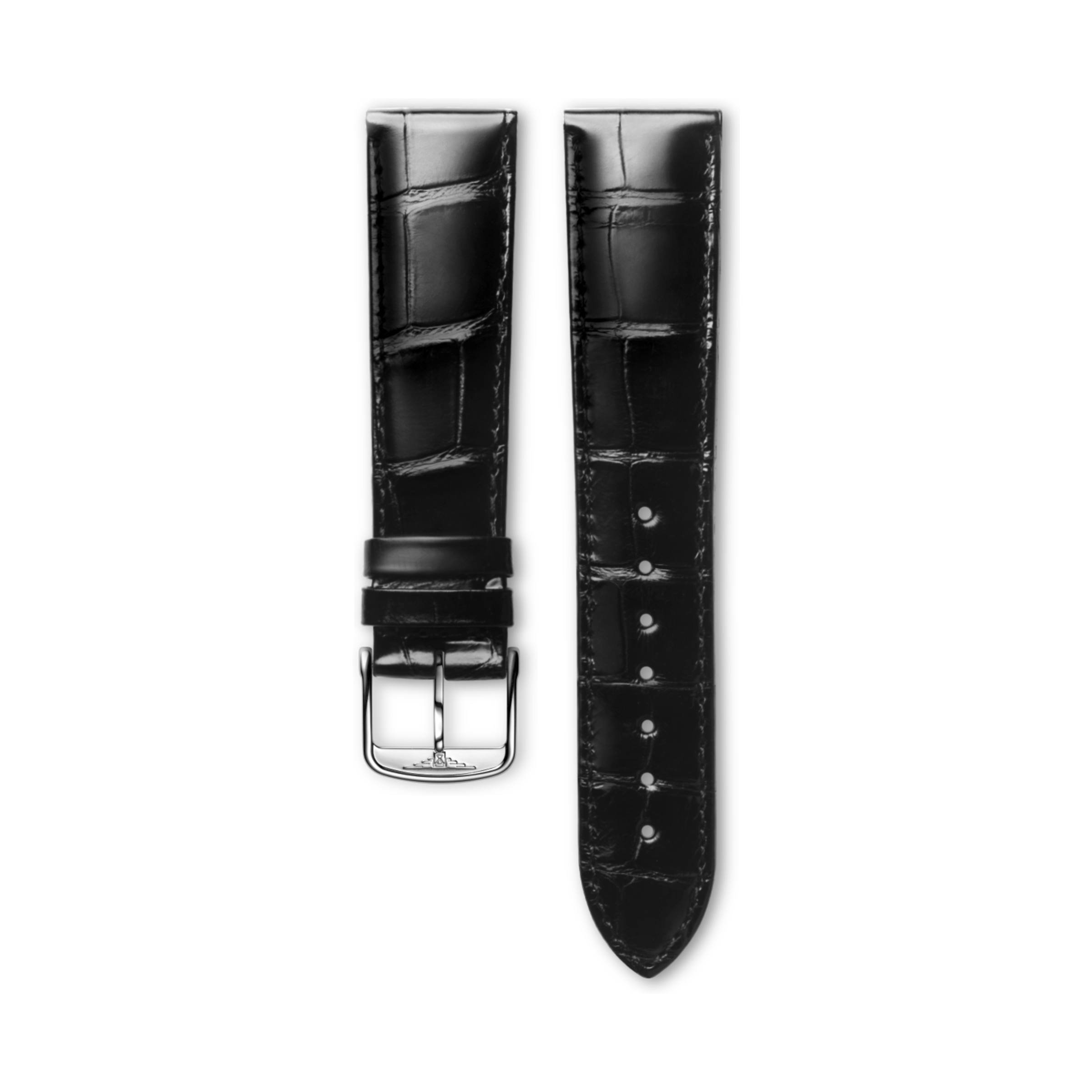 Longines Bright black alligator strap Strap - L682144254 & L649101658