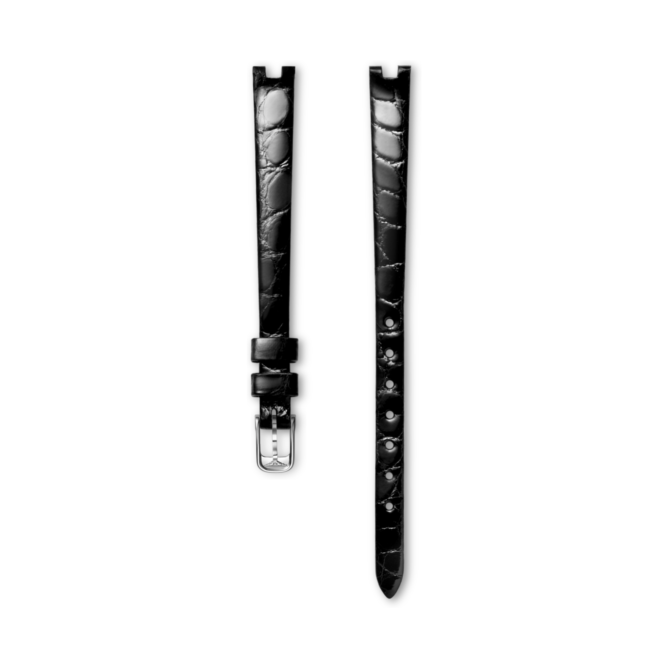 Longines Bright black alligator strap - L682145874 & L649114649