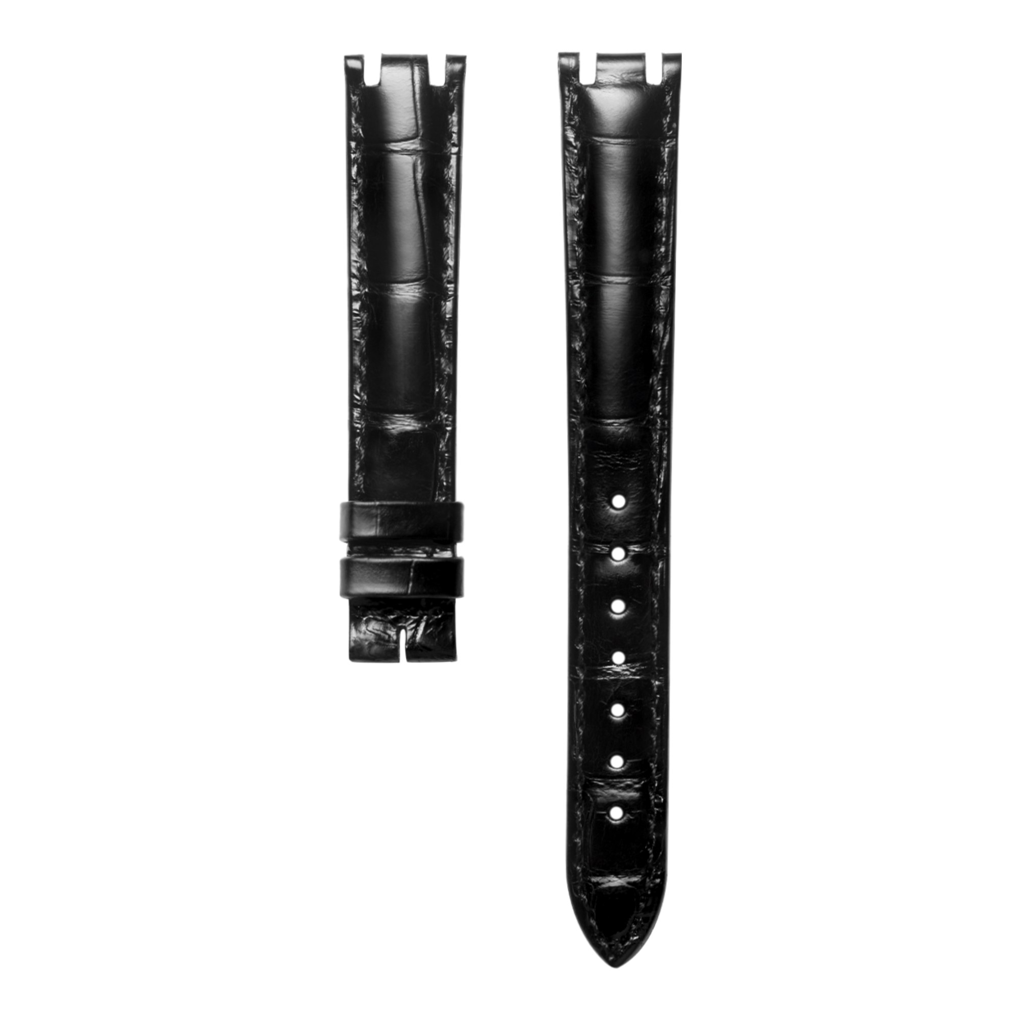 Bright Black Alligator Strap CL682134838, 14mm, LONGINES PRIMALUNA