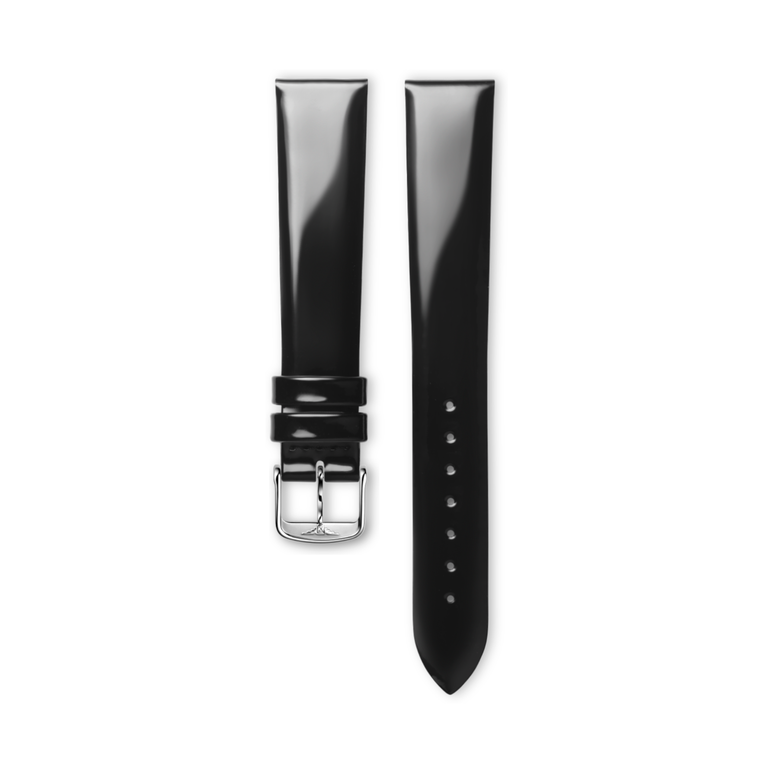 Longines Jasnoczarny pasek ze skóry cielęcej - 17.00 - Skóra - L682116468 - Strap with buckle