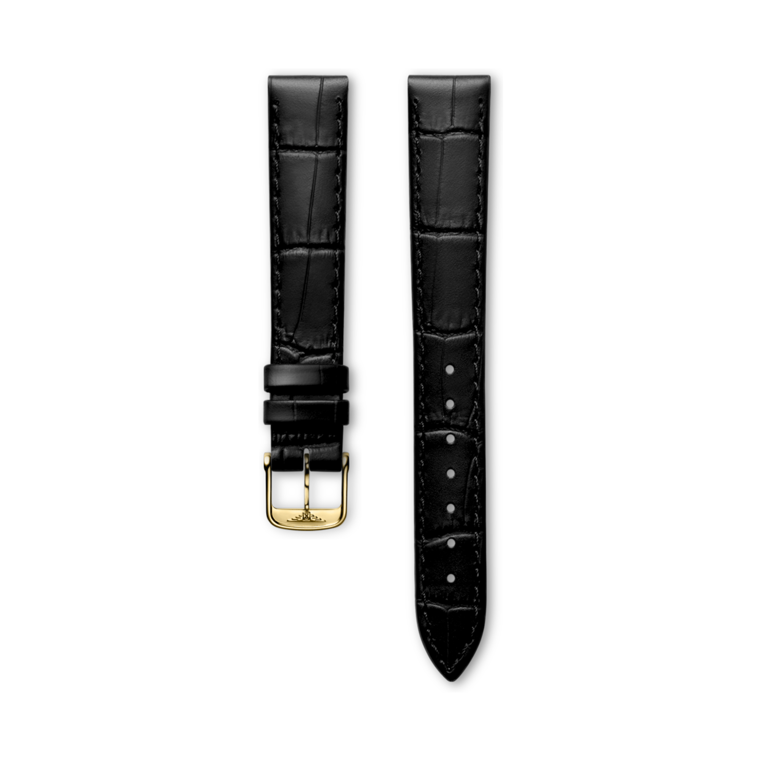 Longines Bracelet en cuir de veau noir brillant Strap - CL682117438