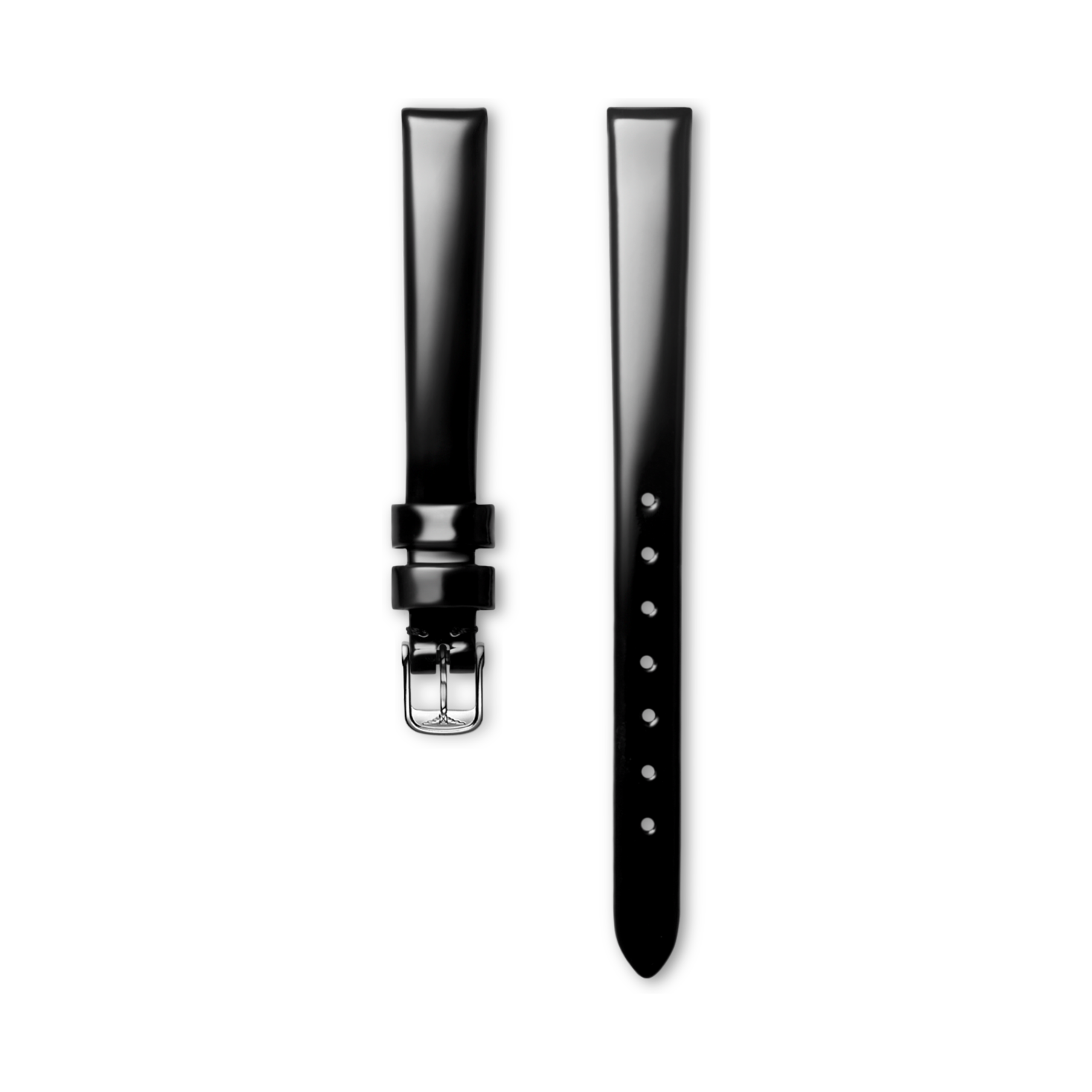 Longines Bright black calf leather strap - L682115095 & L649101645