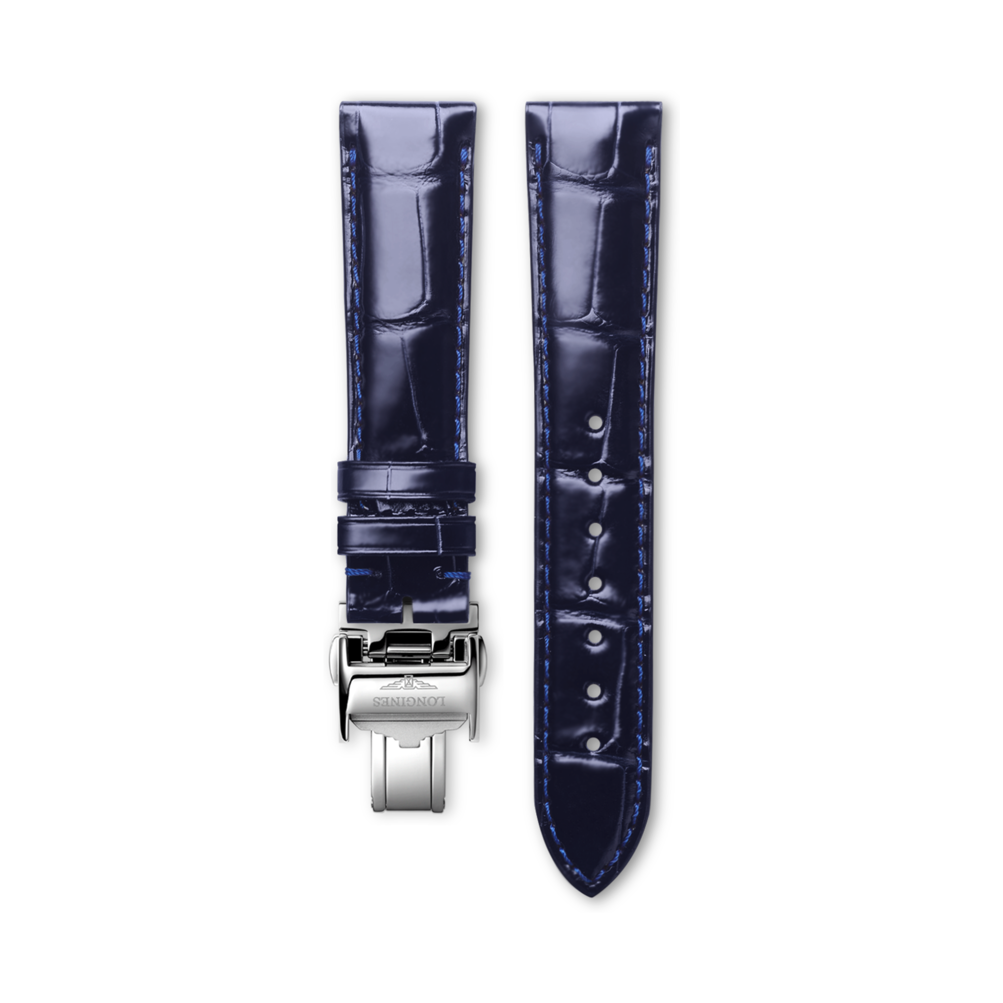 Bright Blue Alligator Strap L682164442, Master Collection
