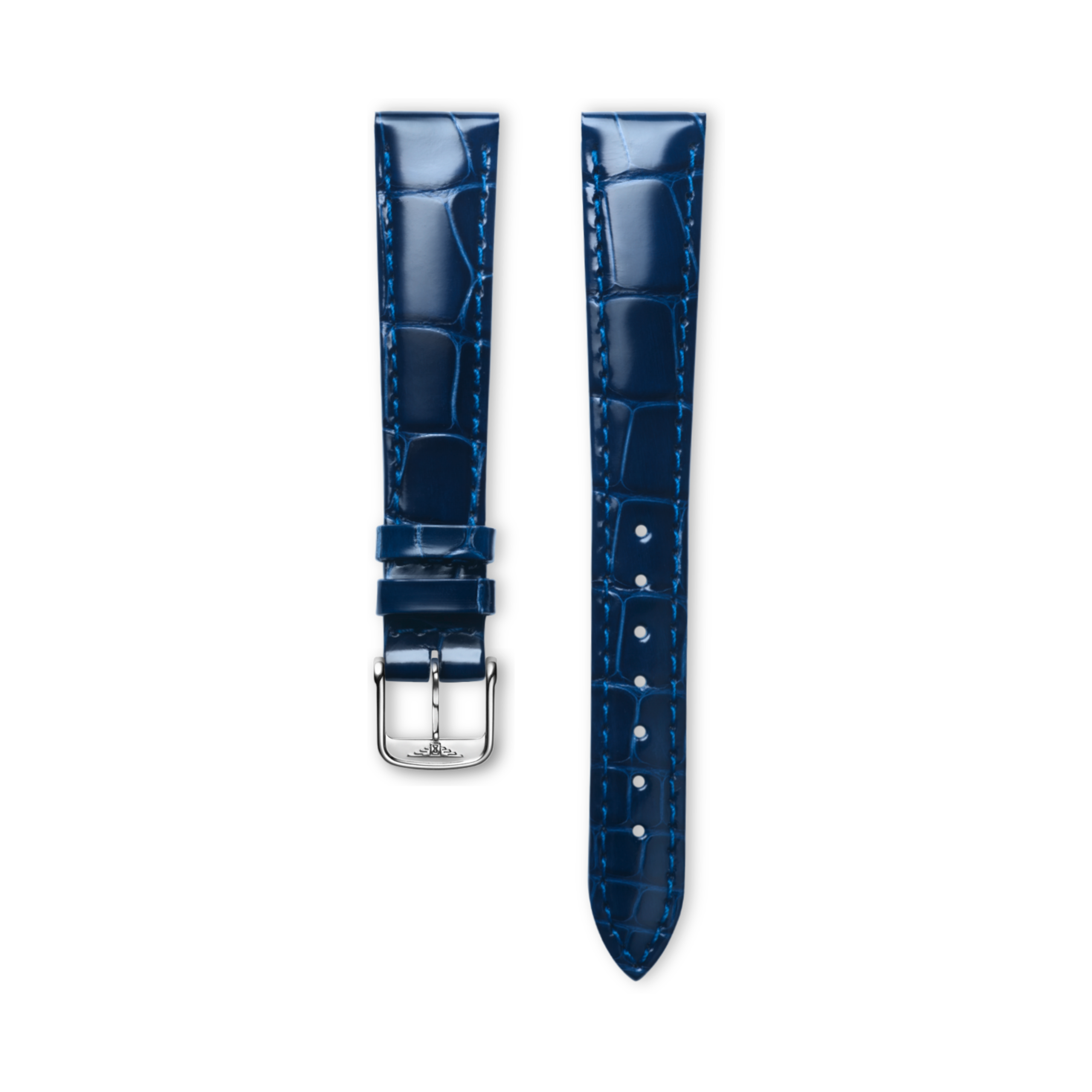 Longines Jasnoniebieski pasek z aligatora - 15.00 - Skóra - L682167630 - Strap with buckle