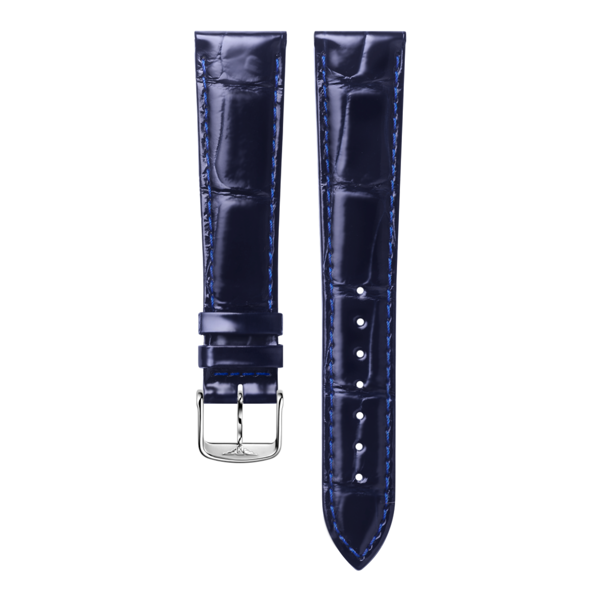 Semi Matt Black Alligator Strap CL682162714, 17cm, LONGINES Semi Matt Black Alligator Strap CL682162714, 17cm, LONGINES