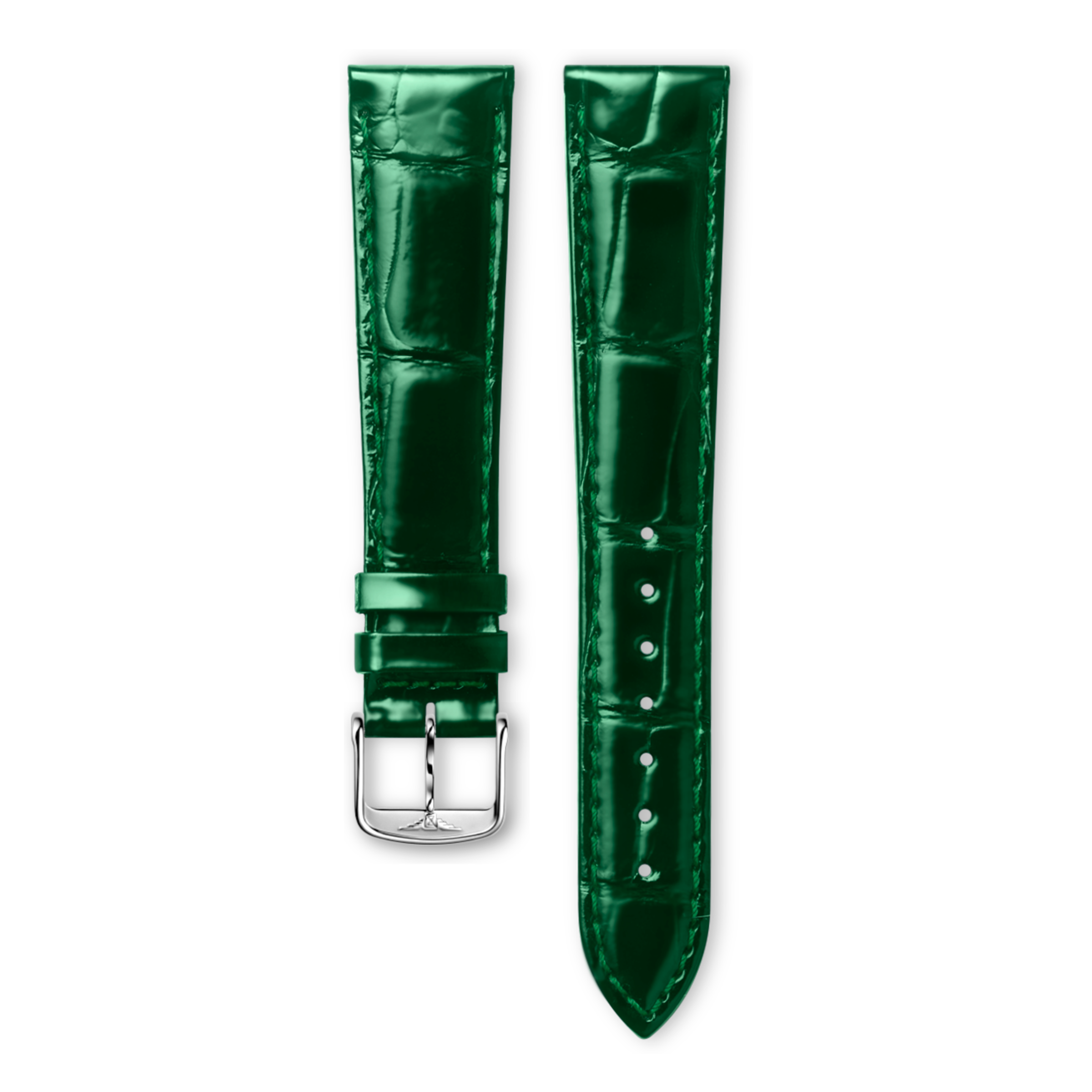 Bright green alligator strap