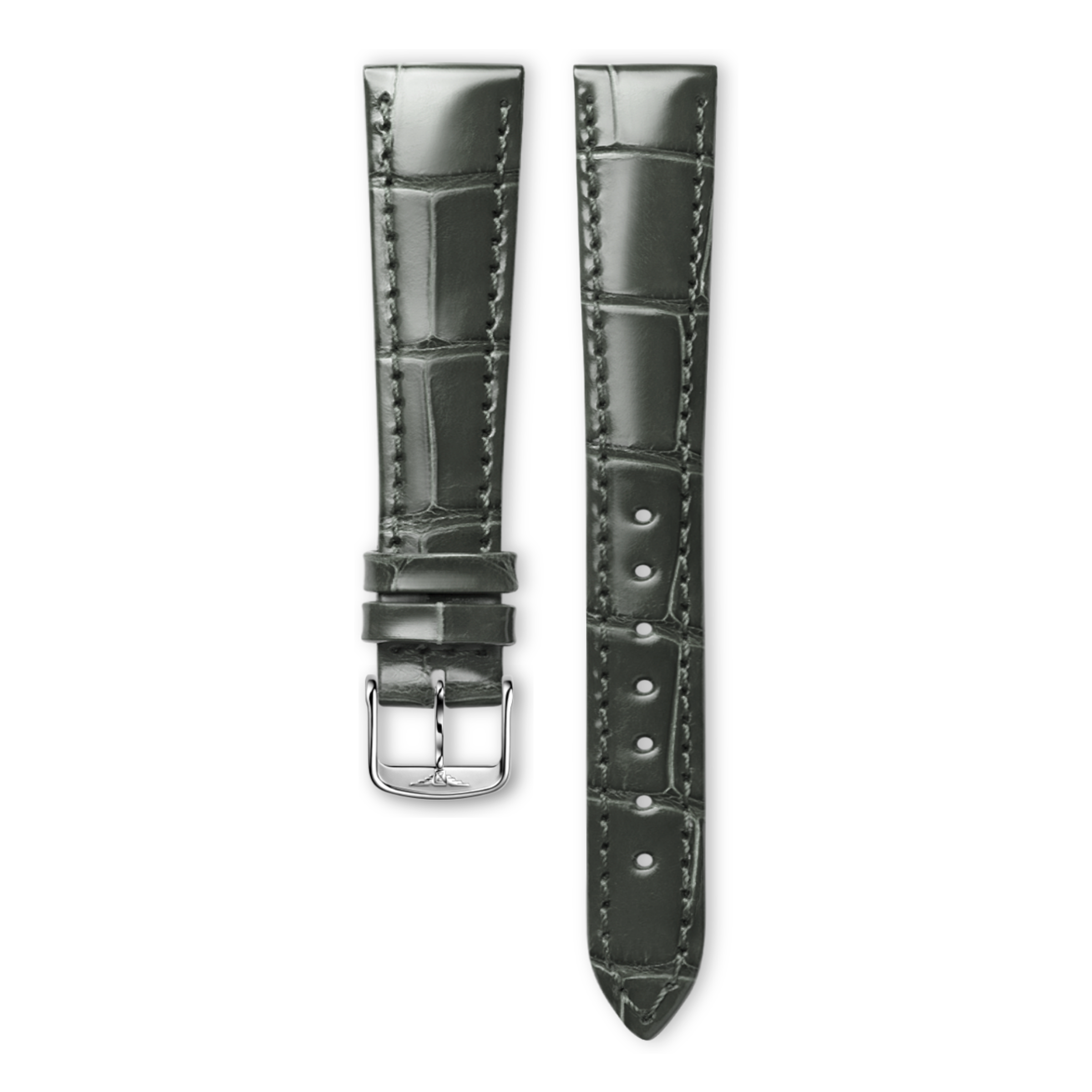 Bright grey alligator strap