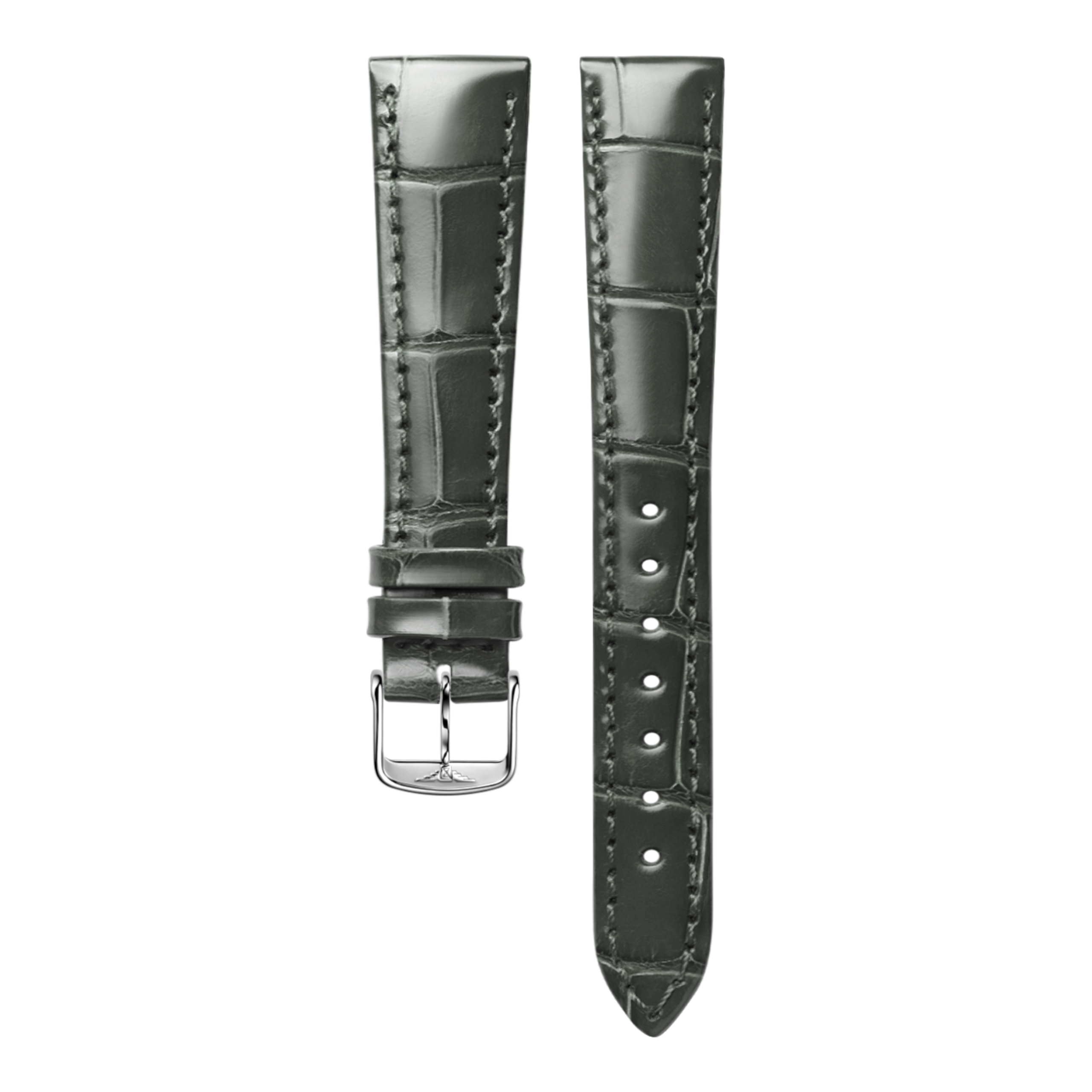 Semi Matt Black Alligator Strap CL682146308, 17cm, LONGINES Semi Matt Black Alligator Strap CL682146308, 17cm, LONGINES