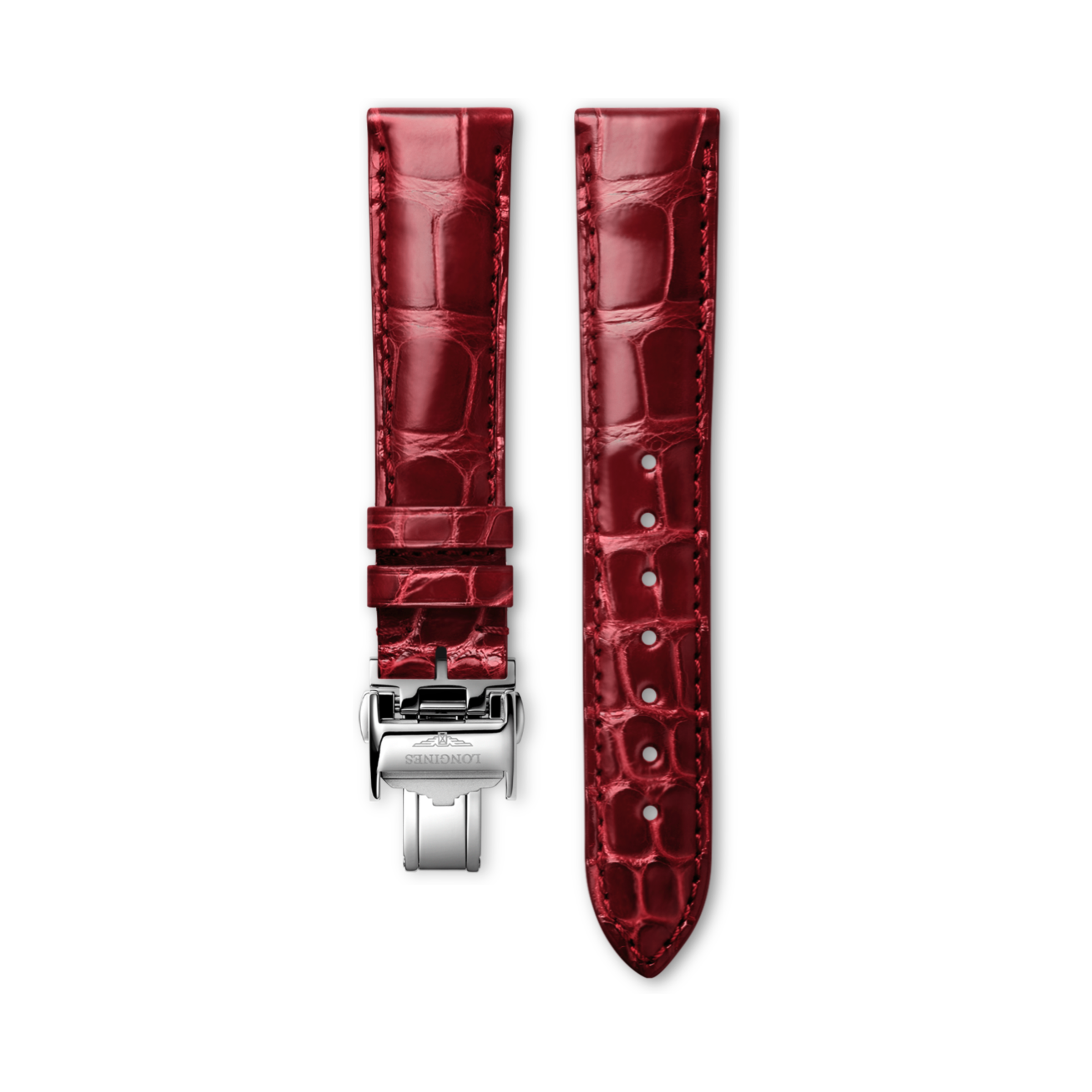 Longines Bright red alligator strap Strap - L682164444 & L639120584