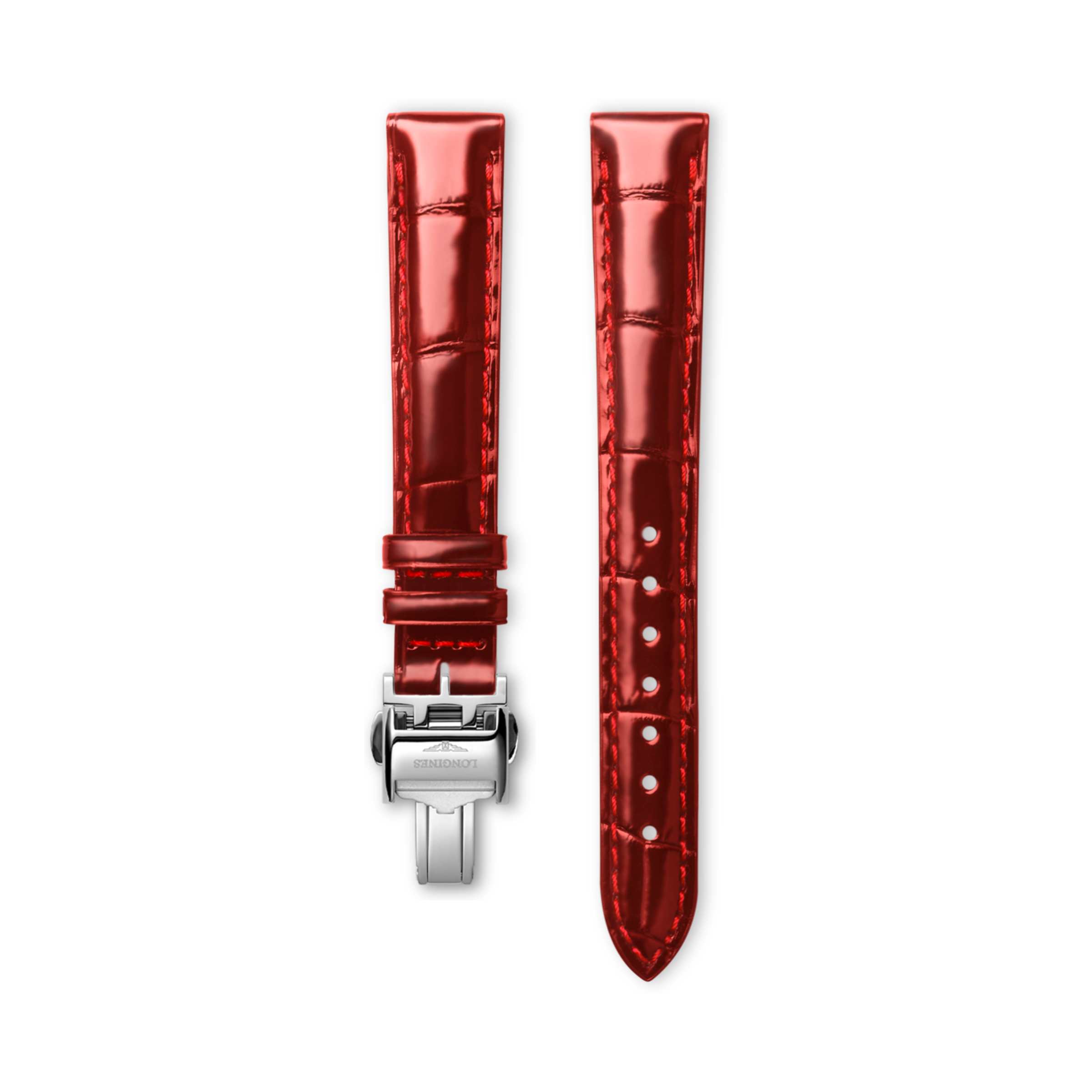 Longines Bright red alligator strap Strap - L682167102 & L639120586