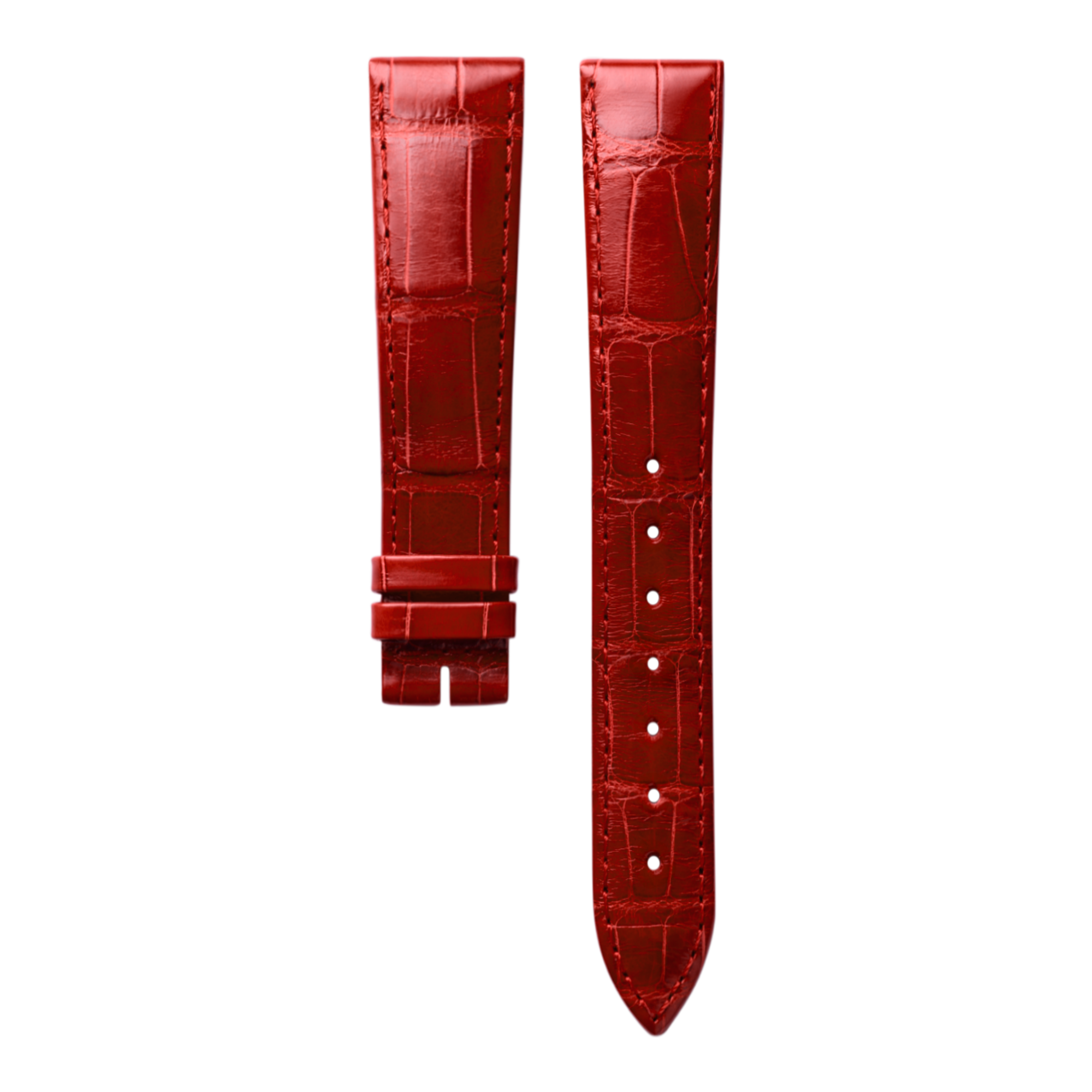 ロンスプ　フロントジップ　ストーンレッド　M ML L strap-bright-red-alligator-