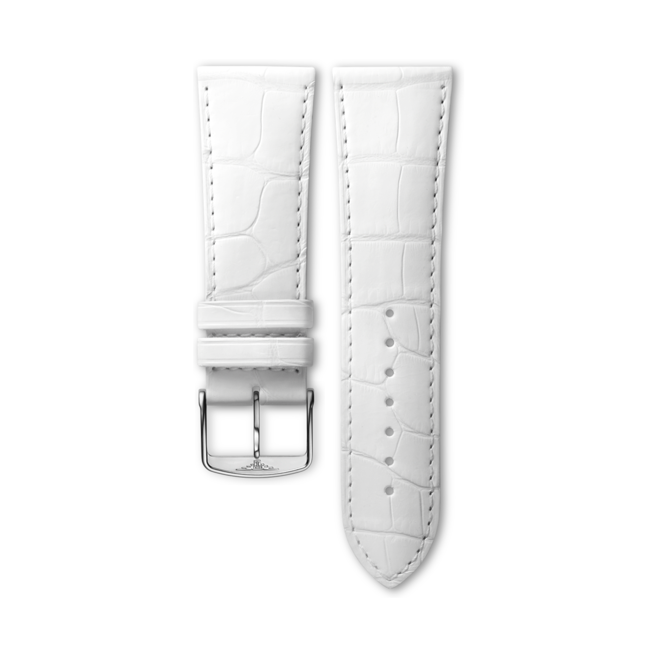 Longines Bright white alligator strap - L682121810 & L649118146