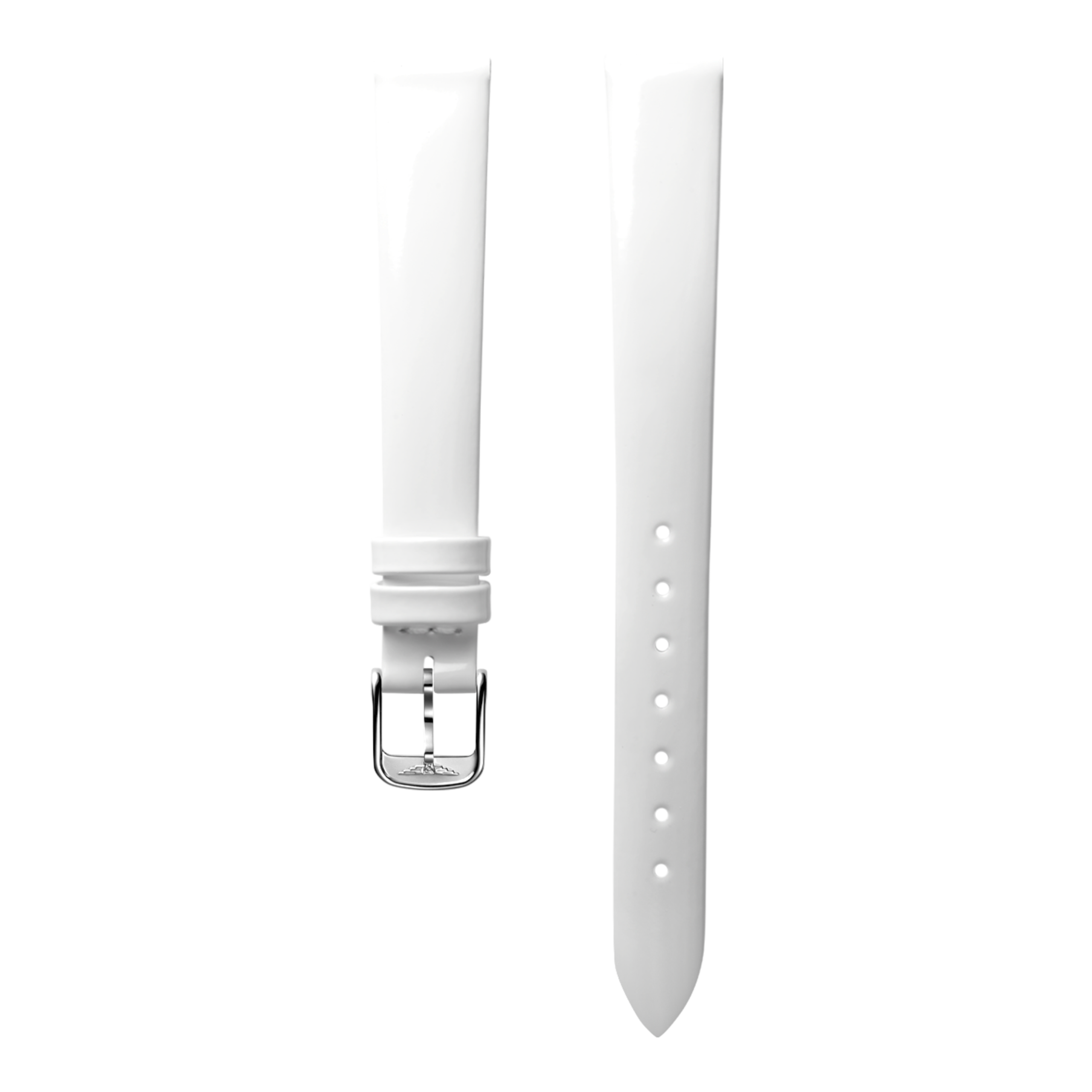 Bright white calf leather strap
