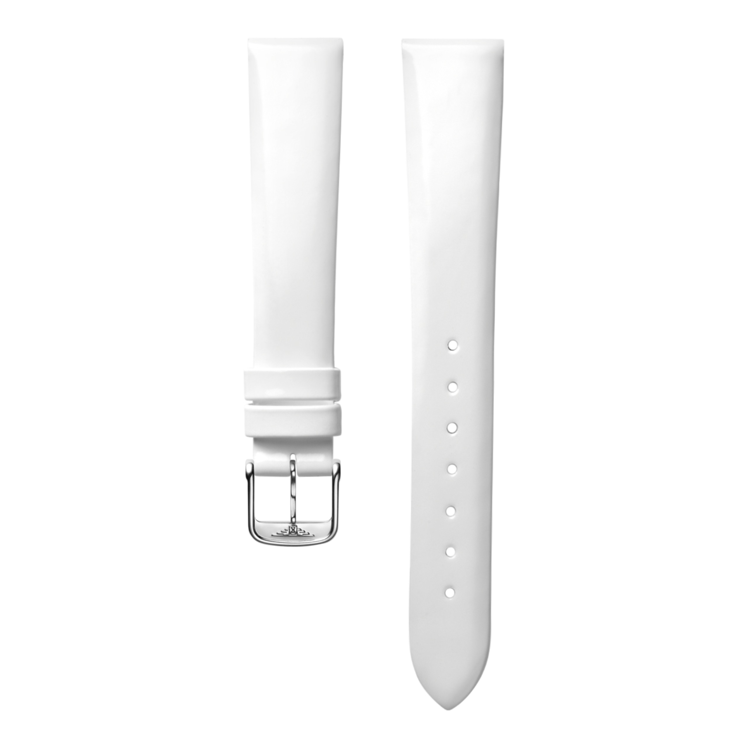 Bright white calf leather strap