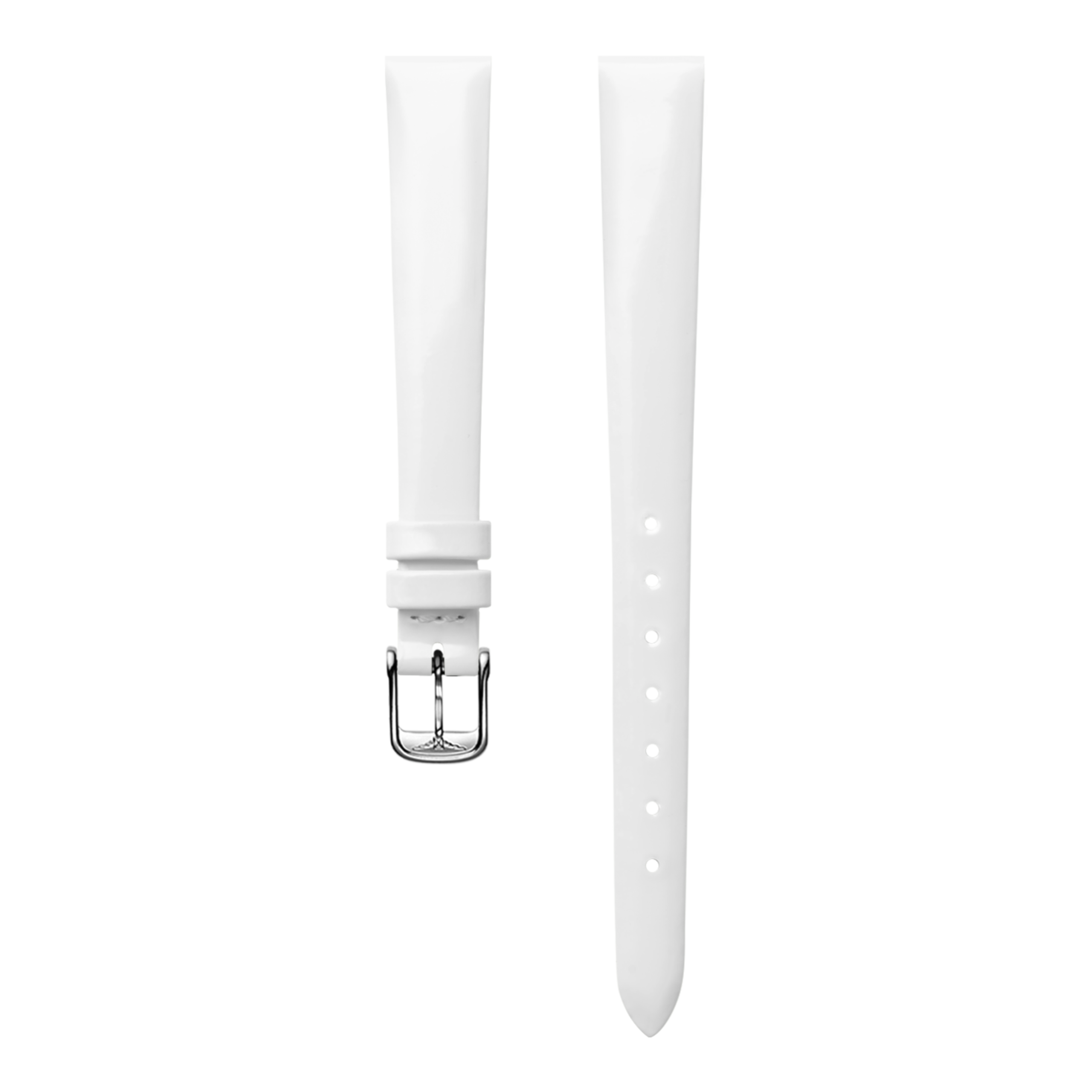Bracelet en cuir de veau blanc brillant