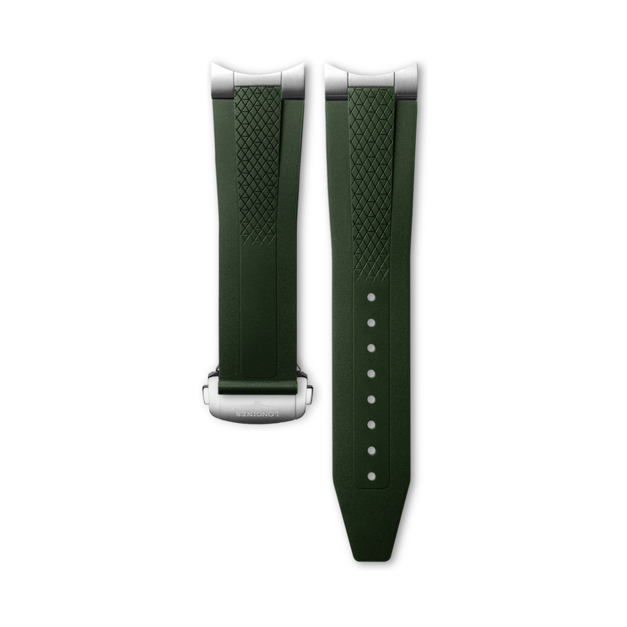 Green Rubber Strap CL682170861, 22mm, CONQUEST | LONGINES US