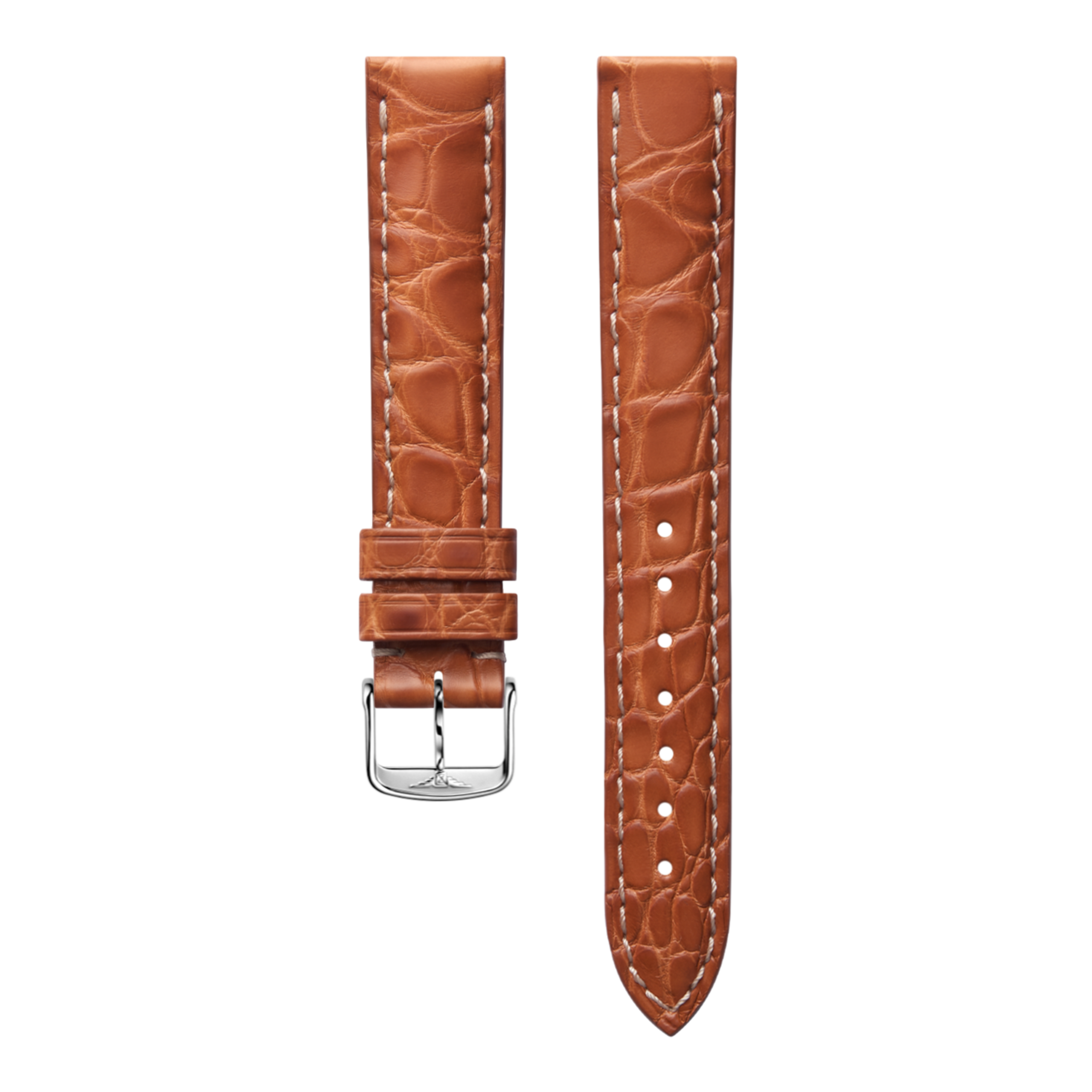 Honey matt alligator strap