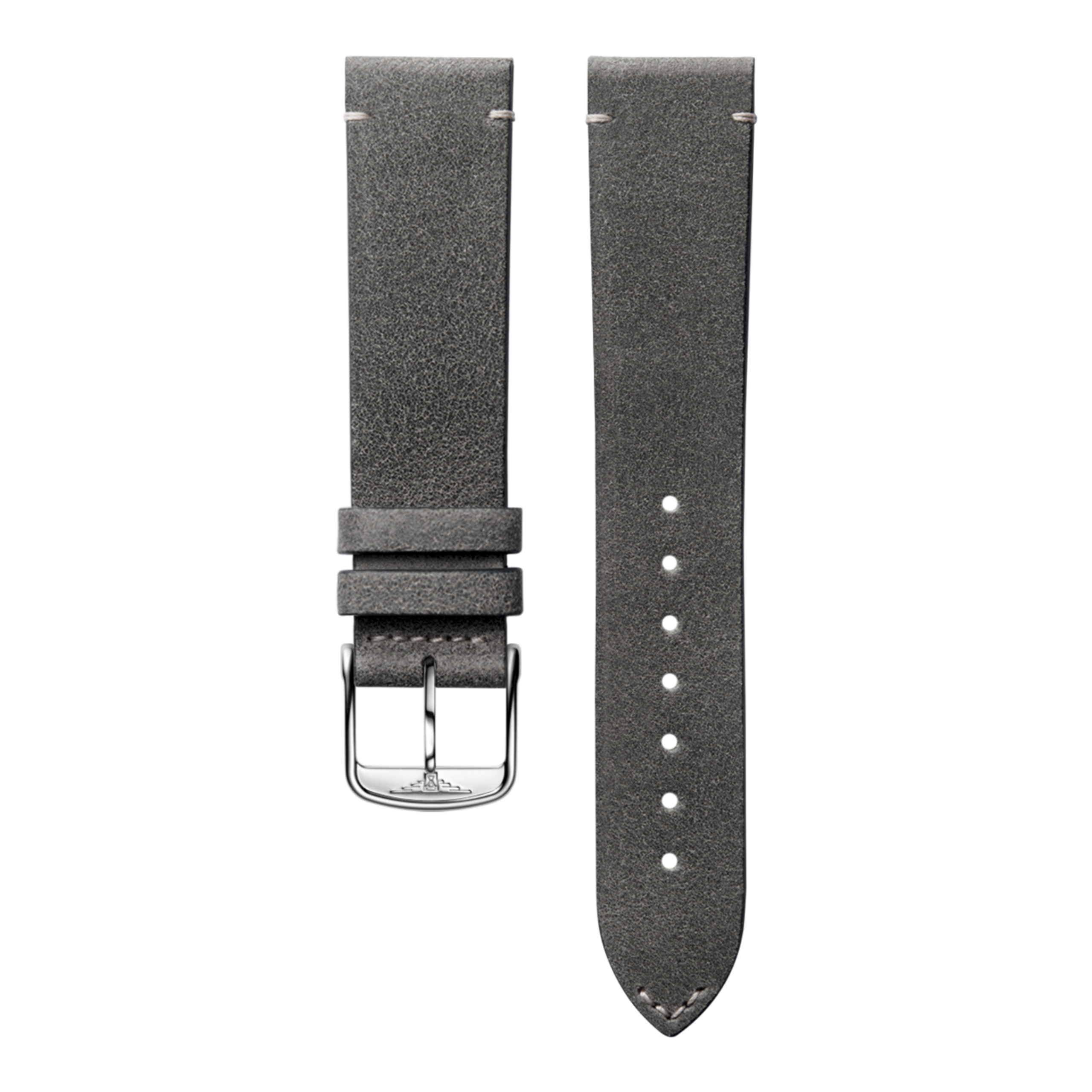 Bracelet en cuir anthracite mat