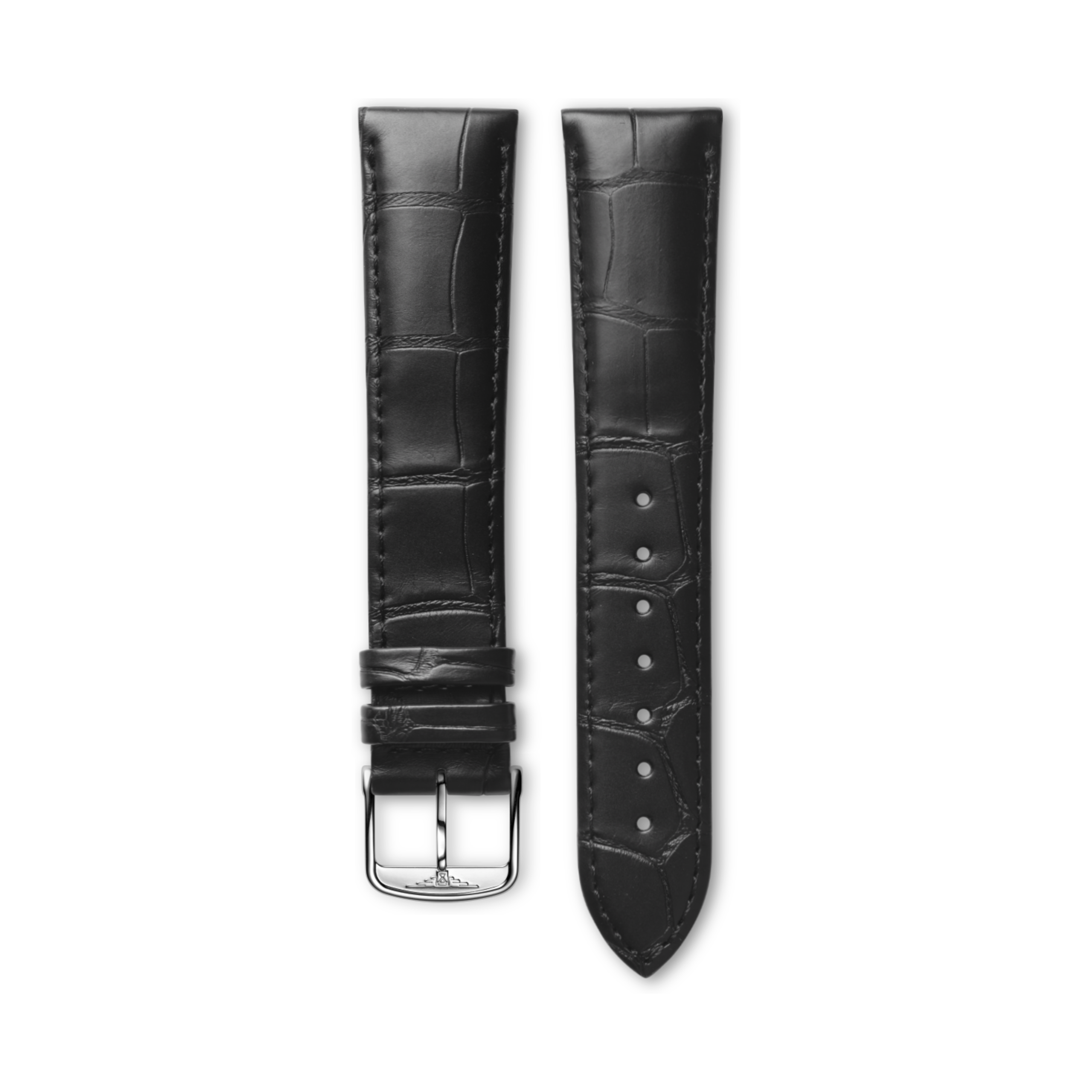 Longines Matt black alligator strap - L682101140 & L649101658