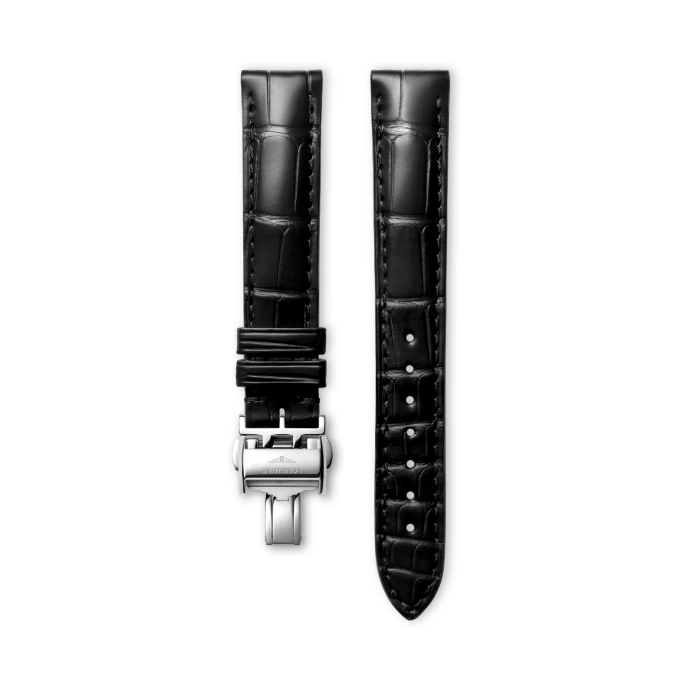 Longines Matt black alligator strap Strap - L682152089 & L639120585