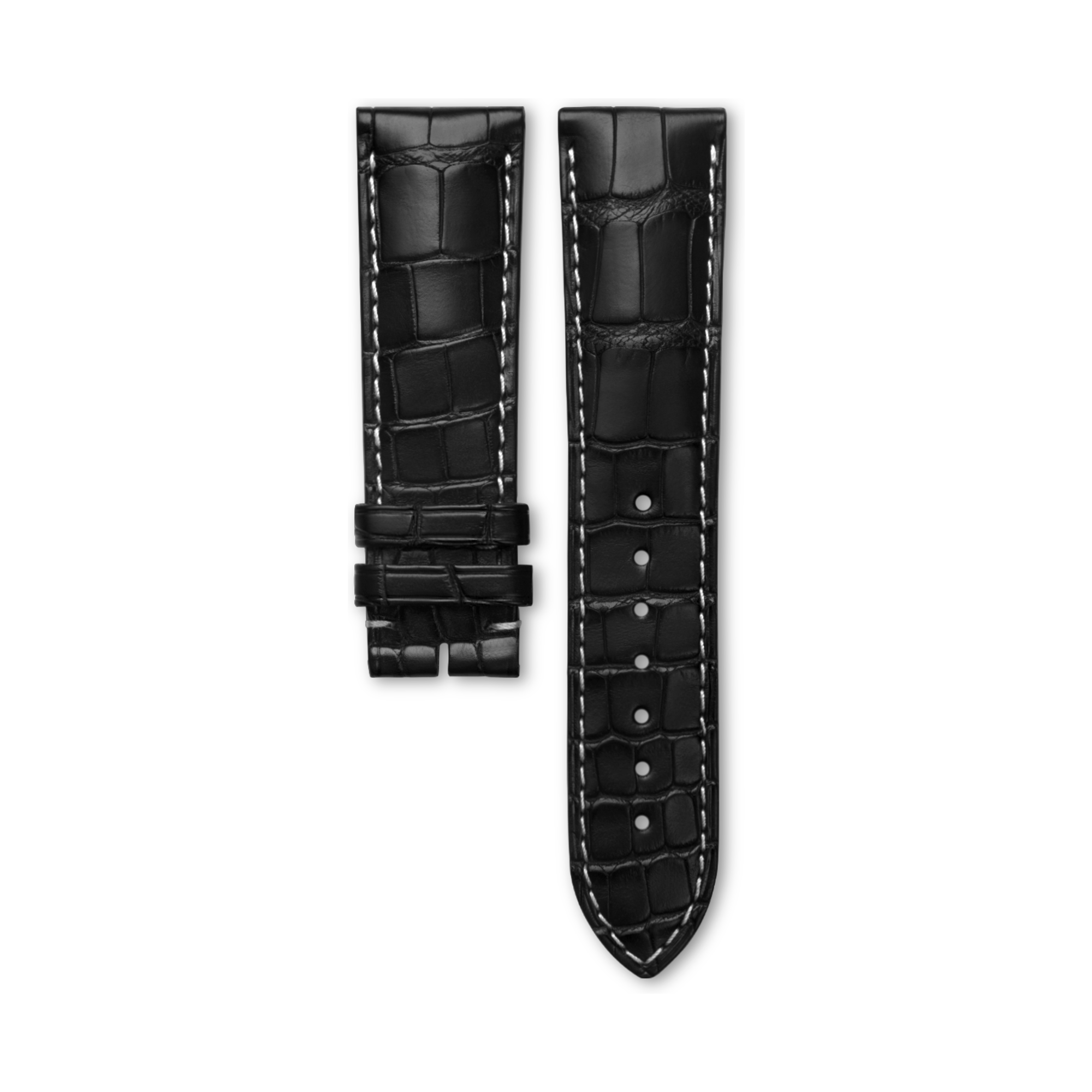マットブラック アリゲーター ストラップ 22mm | CL682119491