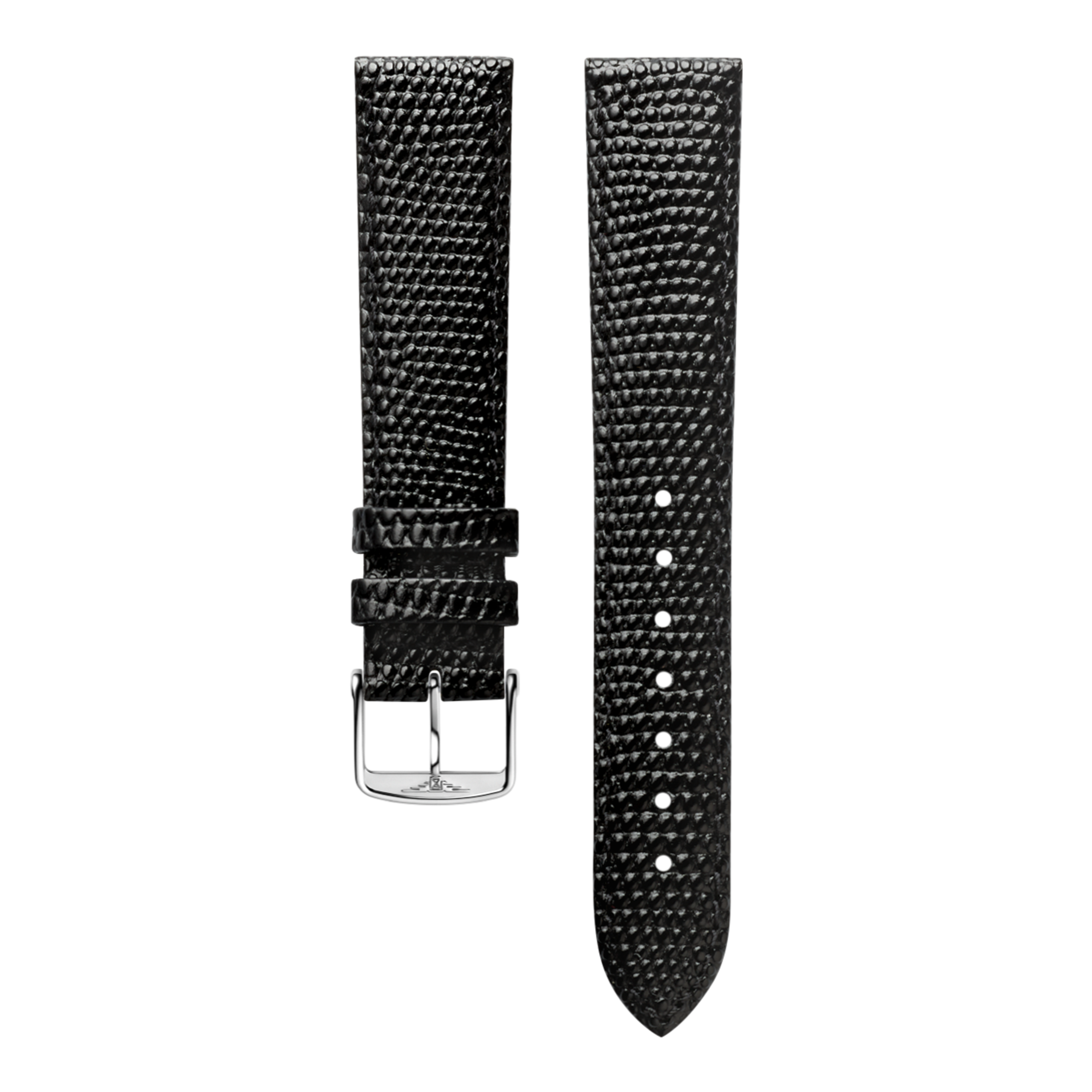 Matt black calf leather strap