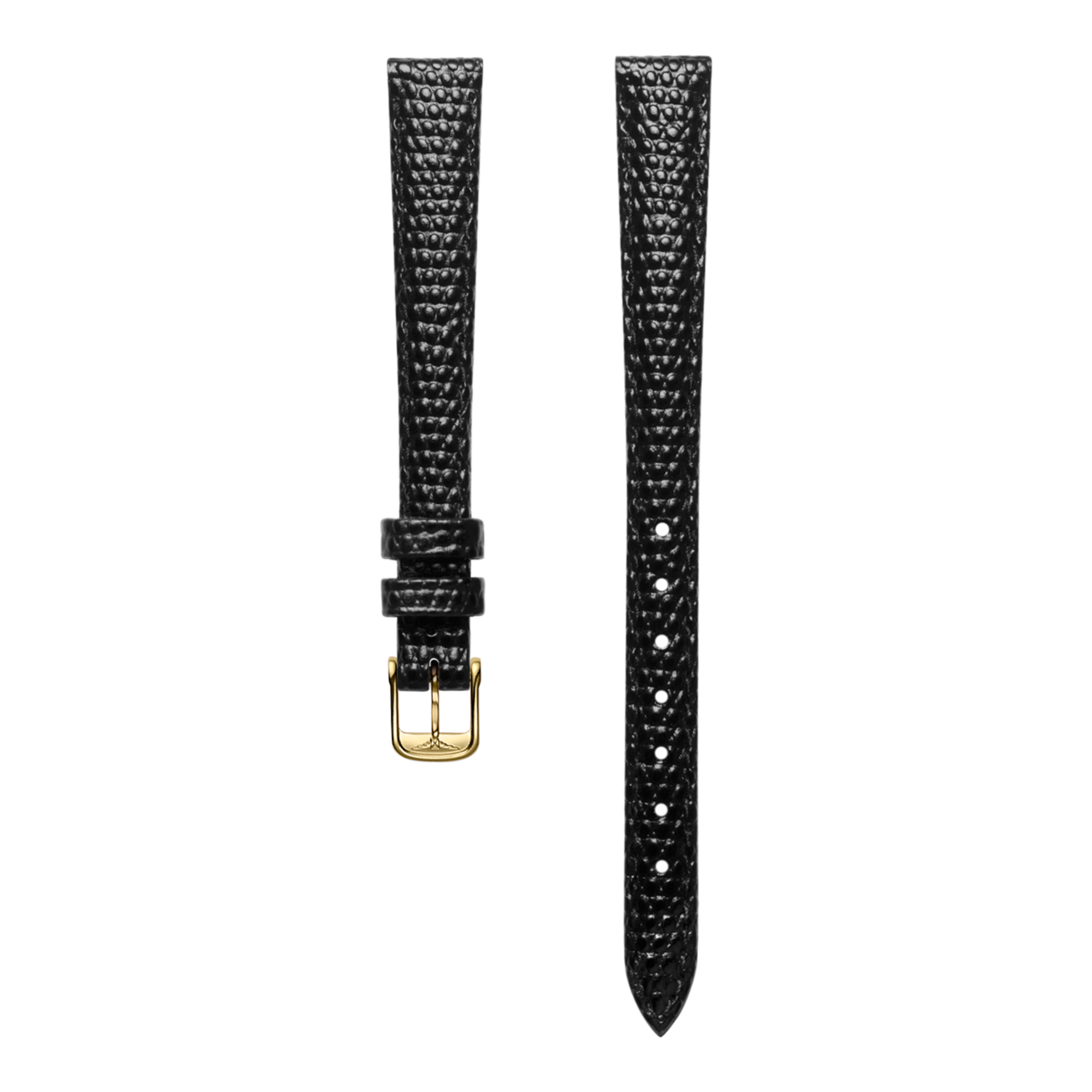 Matt black calf leather strap