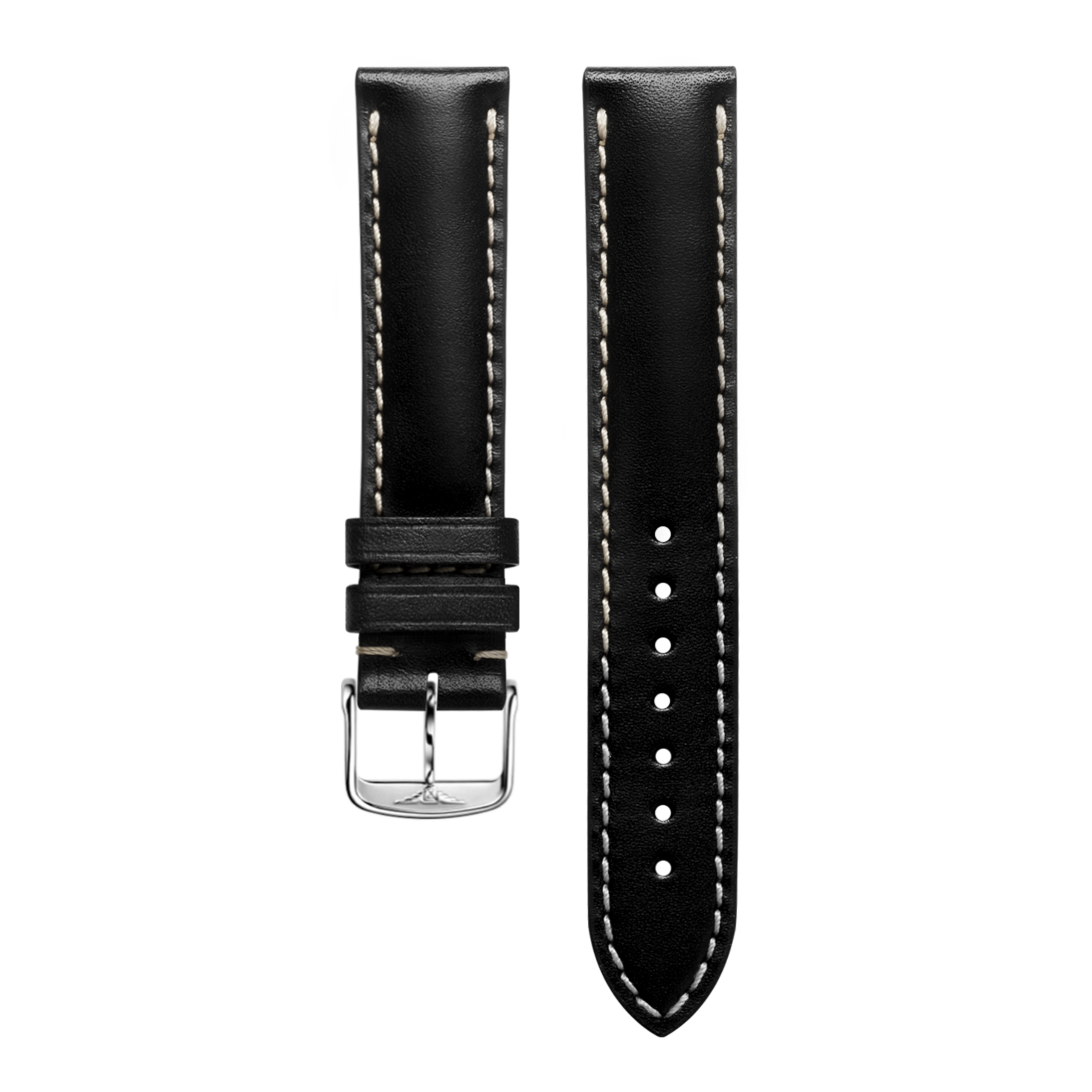 Bright Black Calf Leather Strap Cl682110219, 14cm, LONGINES Bright Black Calf Leather Strap Cl682110219, 14cm, LONGINES